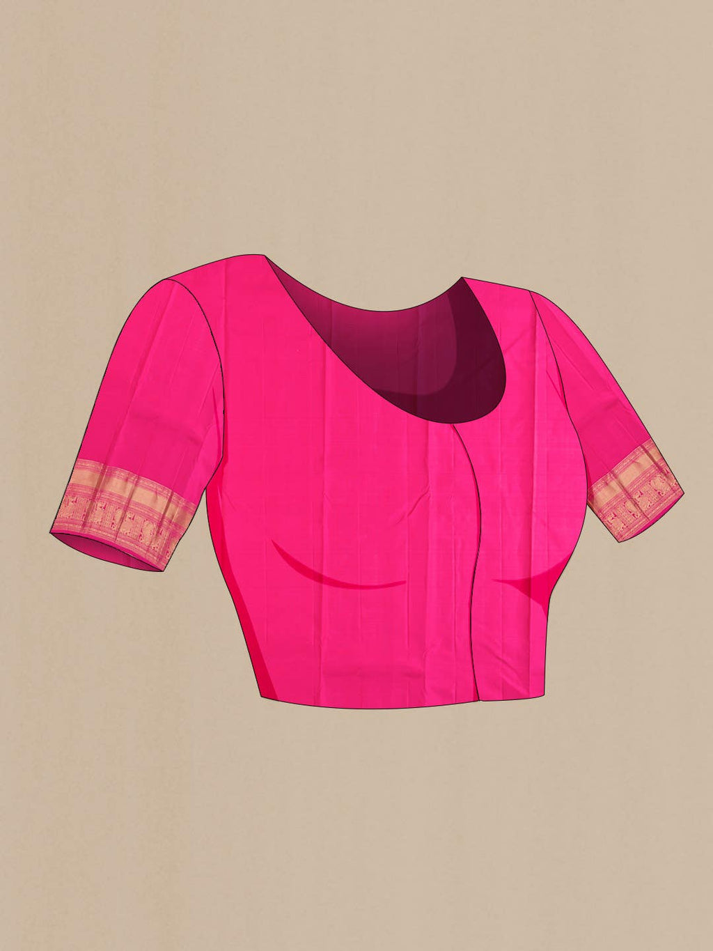 Pink Kanchipuram Silk Saree