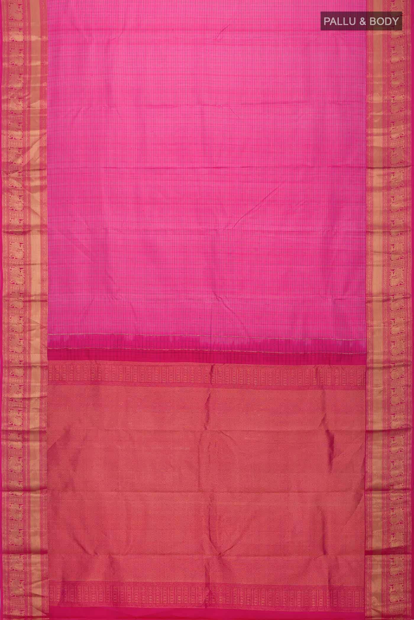 Pink Kanchipuram Silk Saree