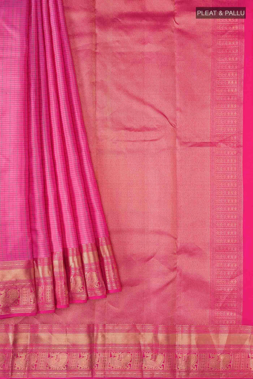 Pink Kanchipuram Silk Saree