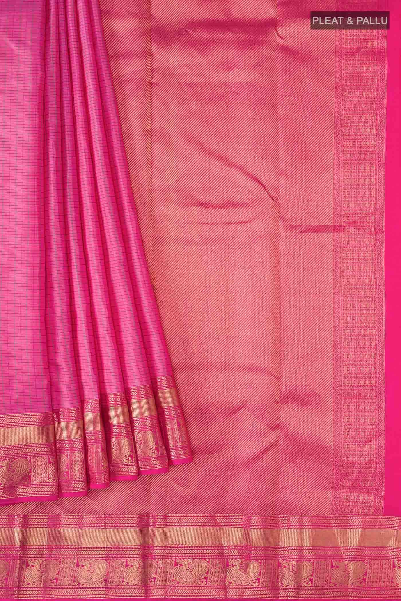 Pink Kanchipuram Silk Saree