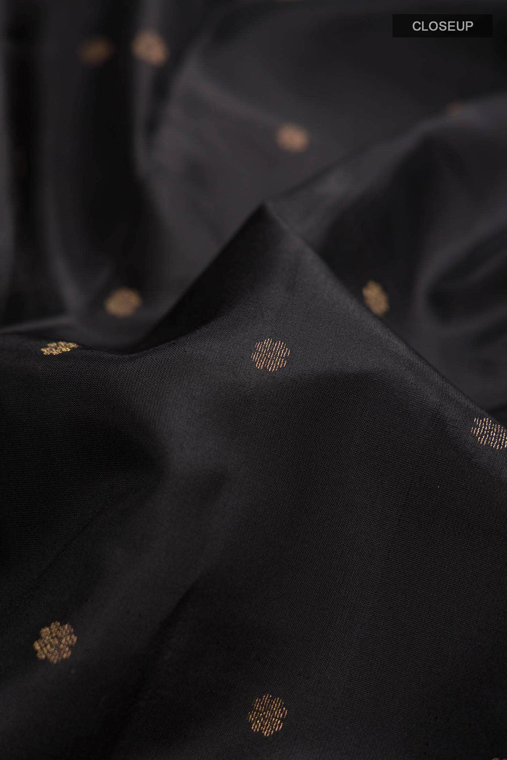 Black Dual Tone Kanchipuram Silk Saree