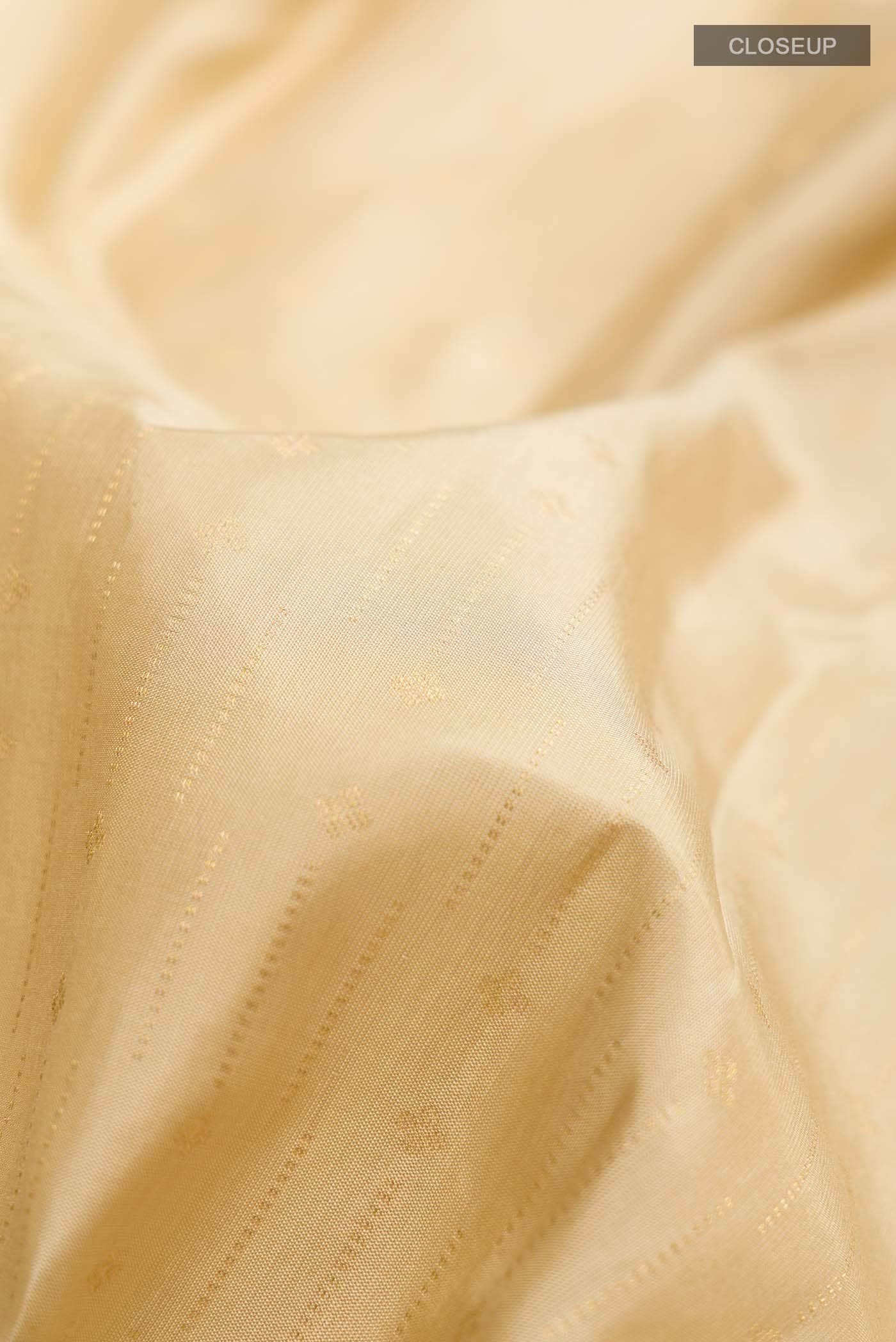 Beige Kanchipuram Silk Saree