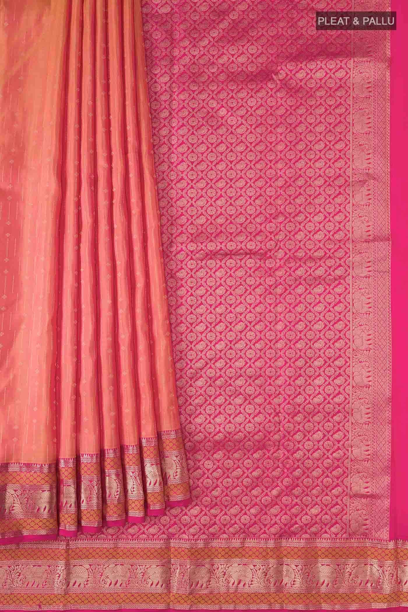 Pink Kanchipuram Silk Saree