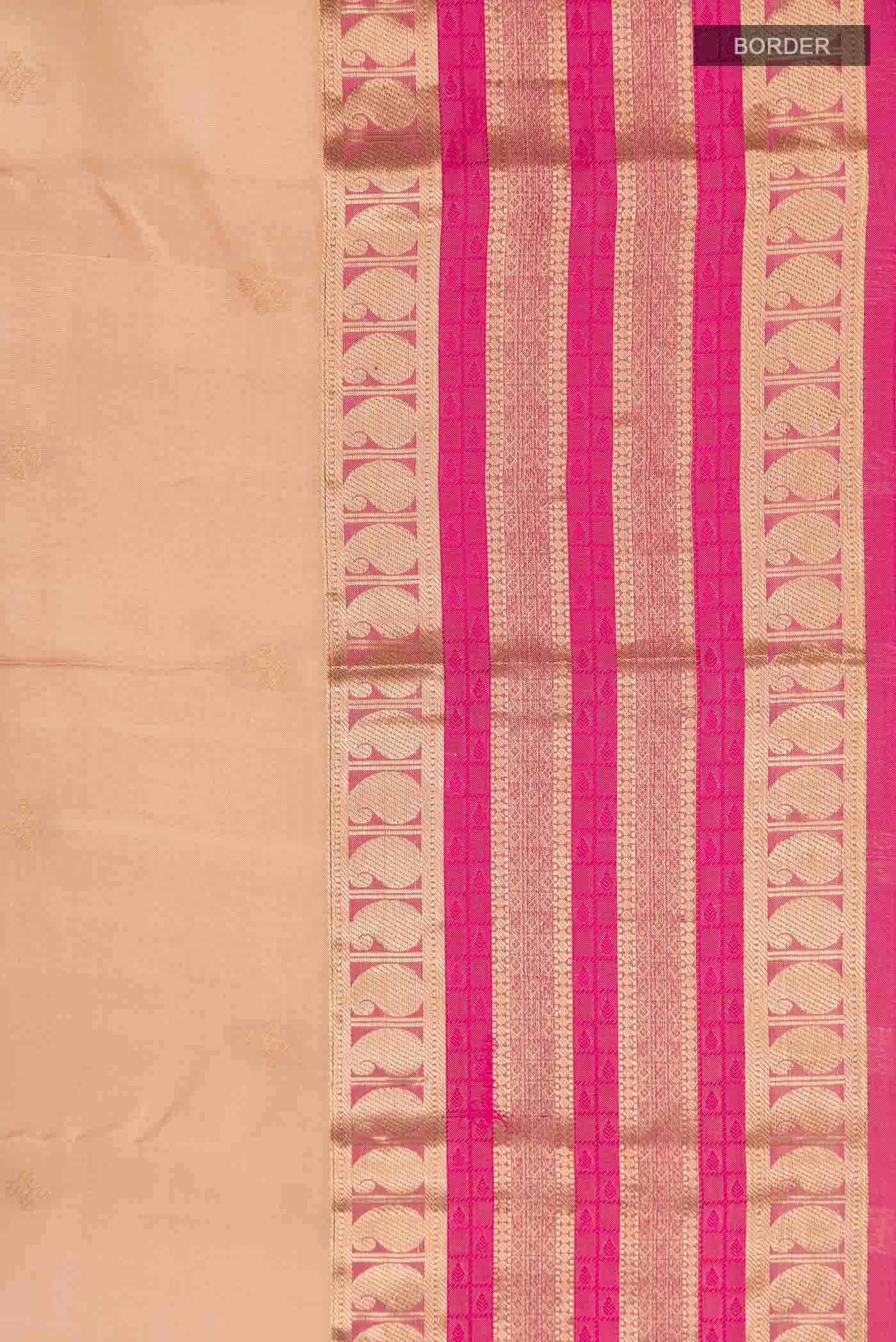 Beige Kanchipuram Silk Saree