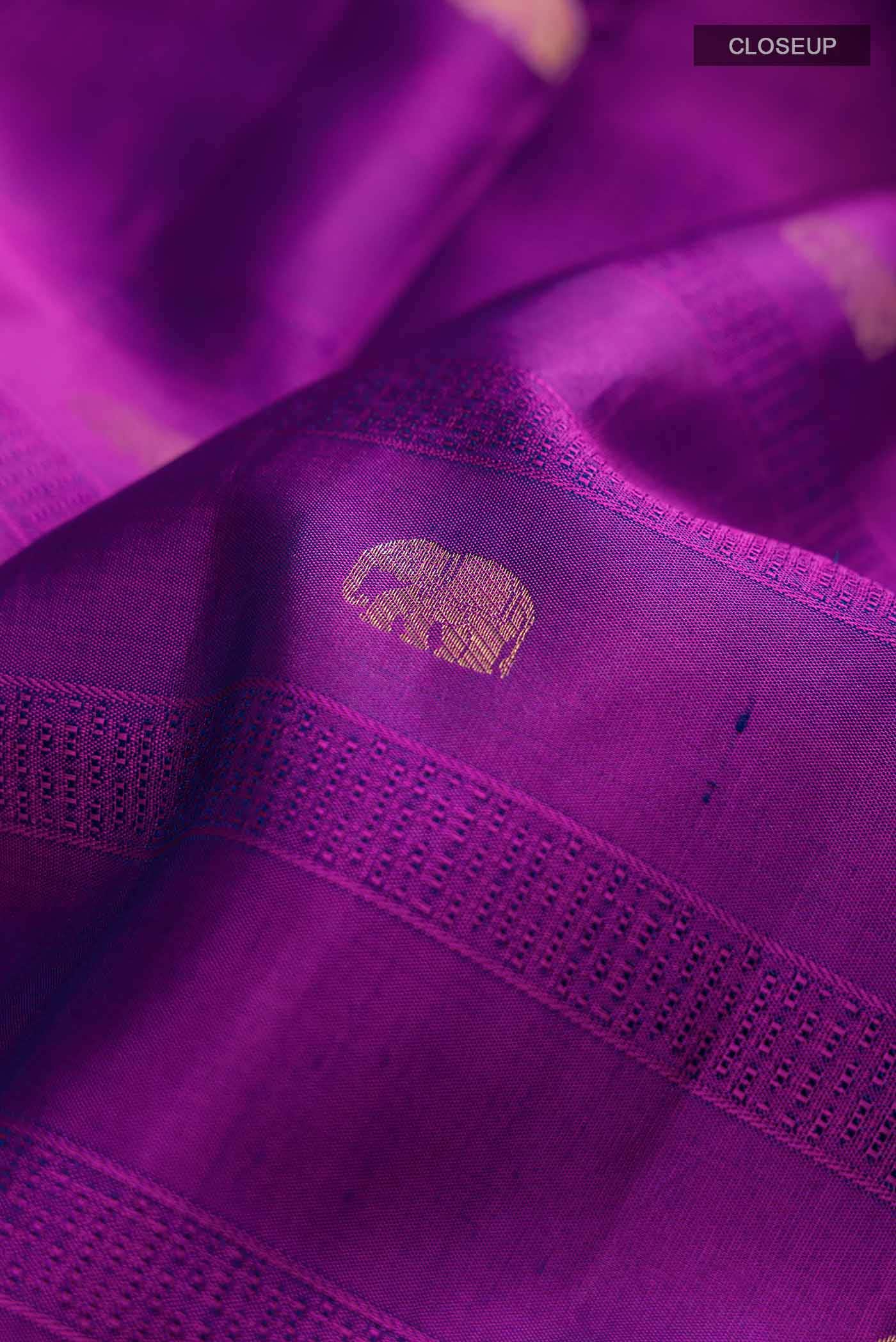 Purple Kanchipuram Silk Saree
