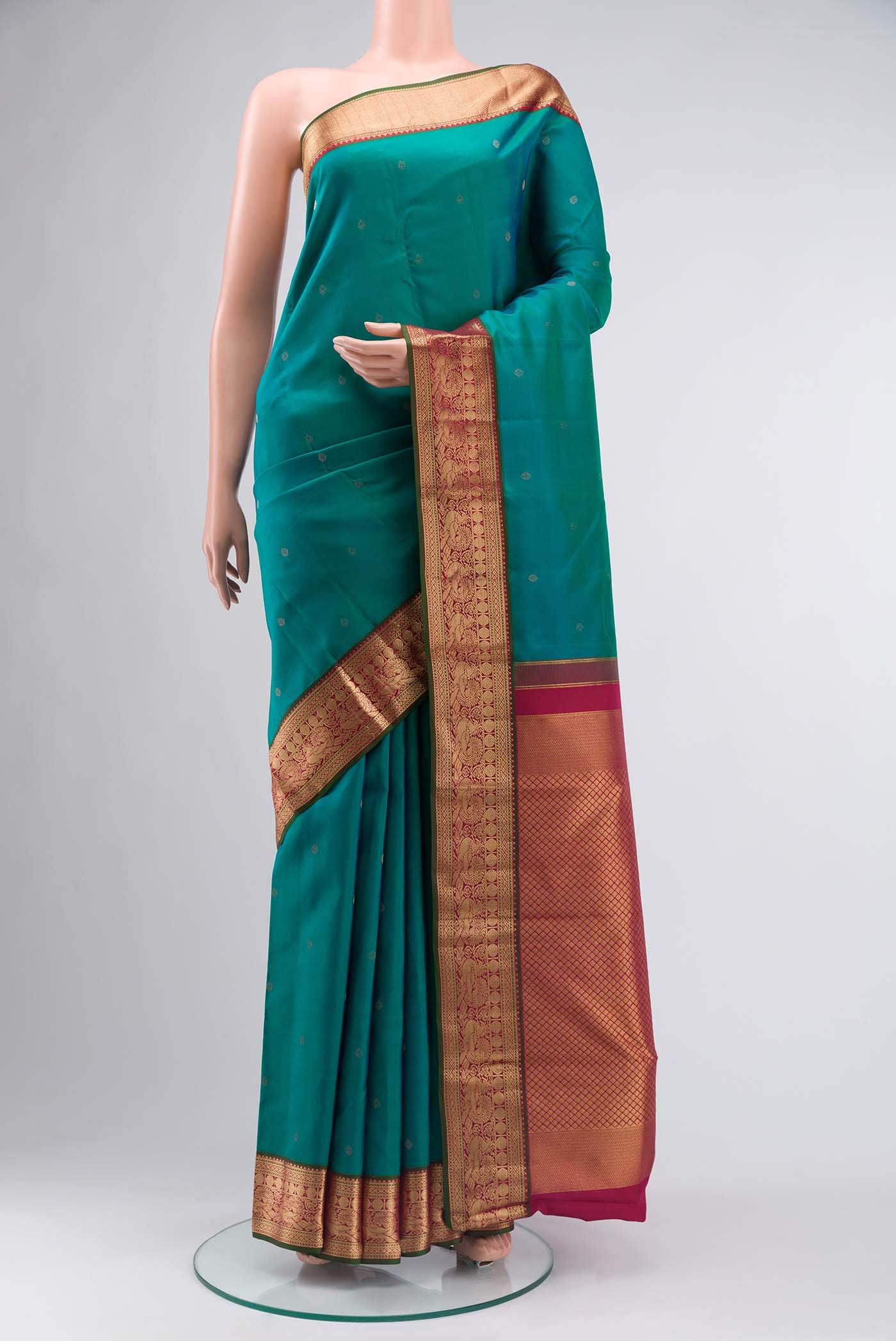Blue Kanchipuram Silk Saree