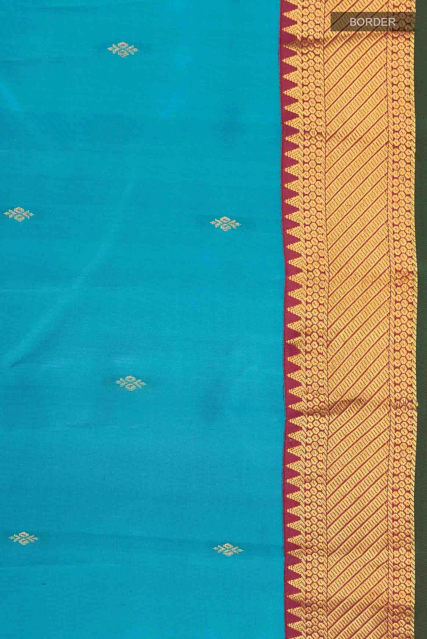 Blue Kanchipuram Silk Saree