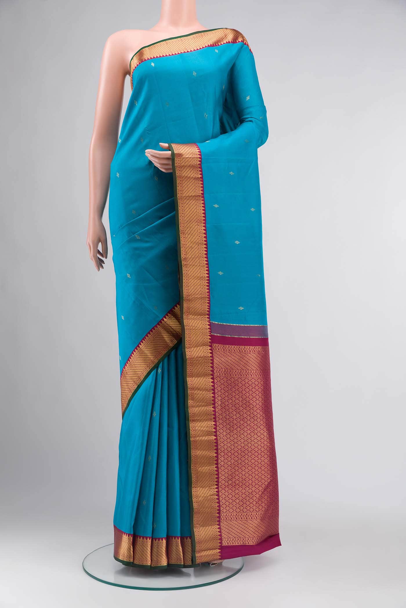 Blue Kanchipuram Silk Saree