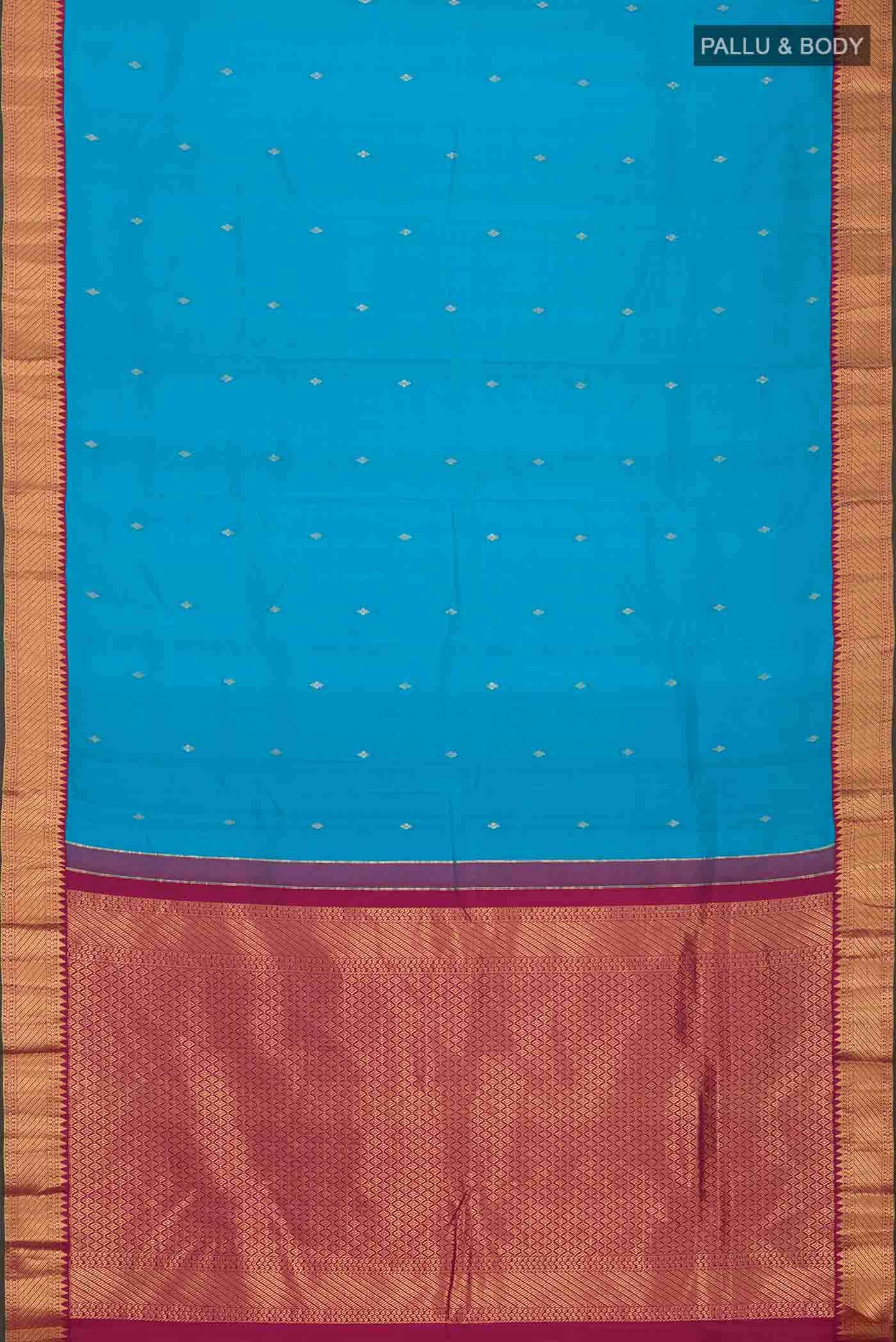 Blue Kanchipuram Silk Saree