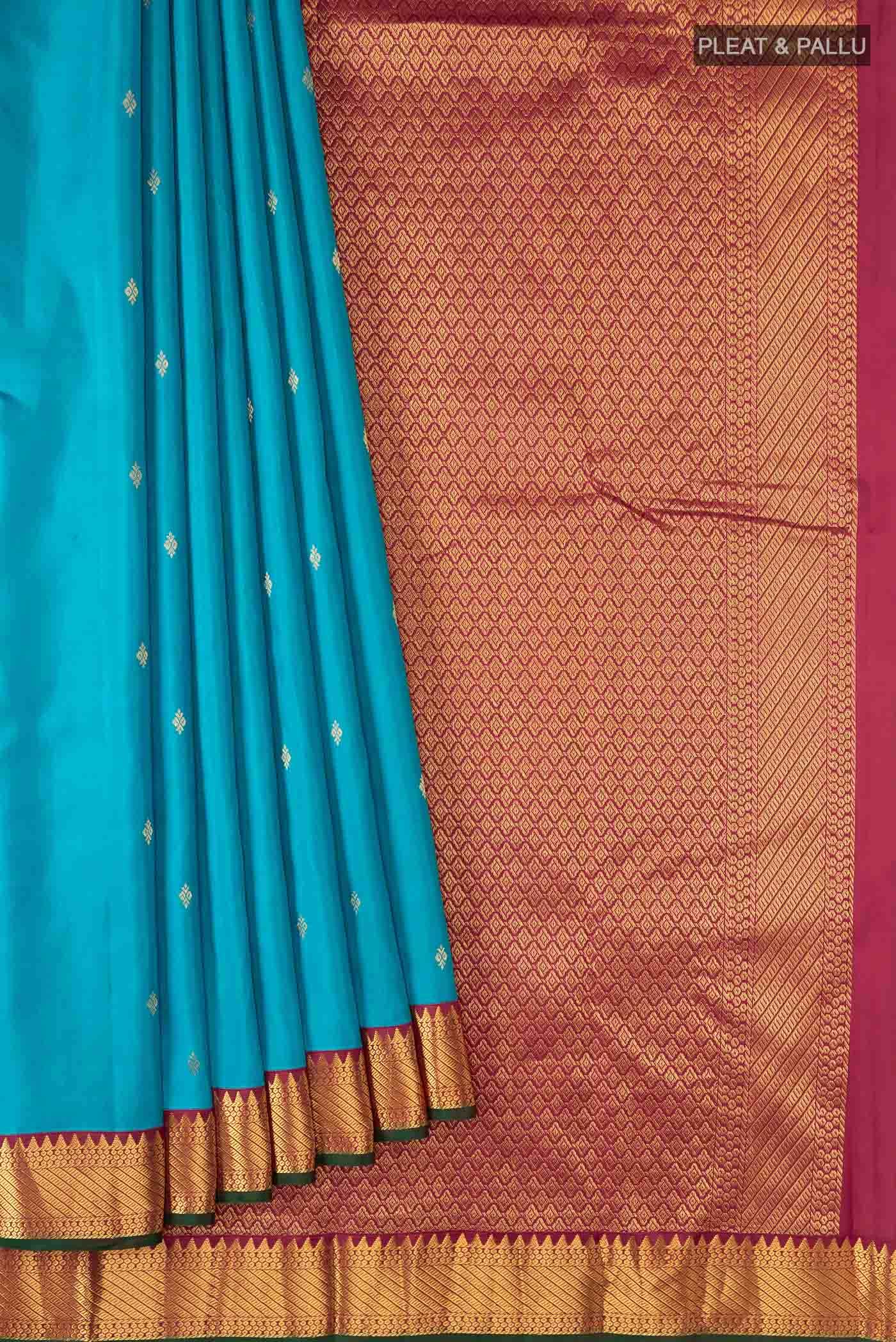 Blue Kanchipuram Silk Saree