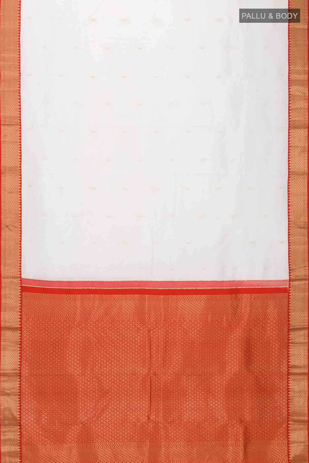 White Kanchipuram Silk Saree