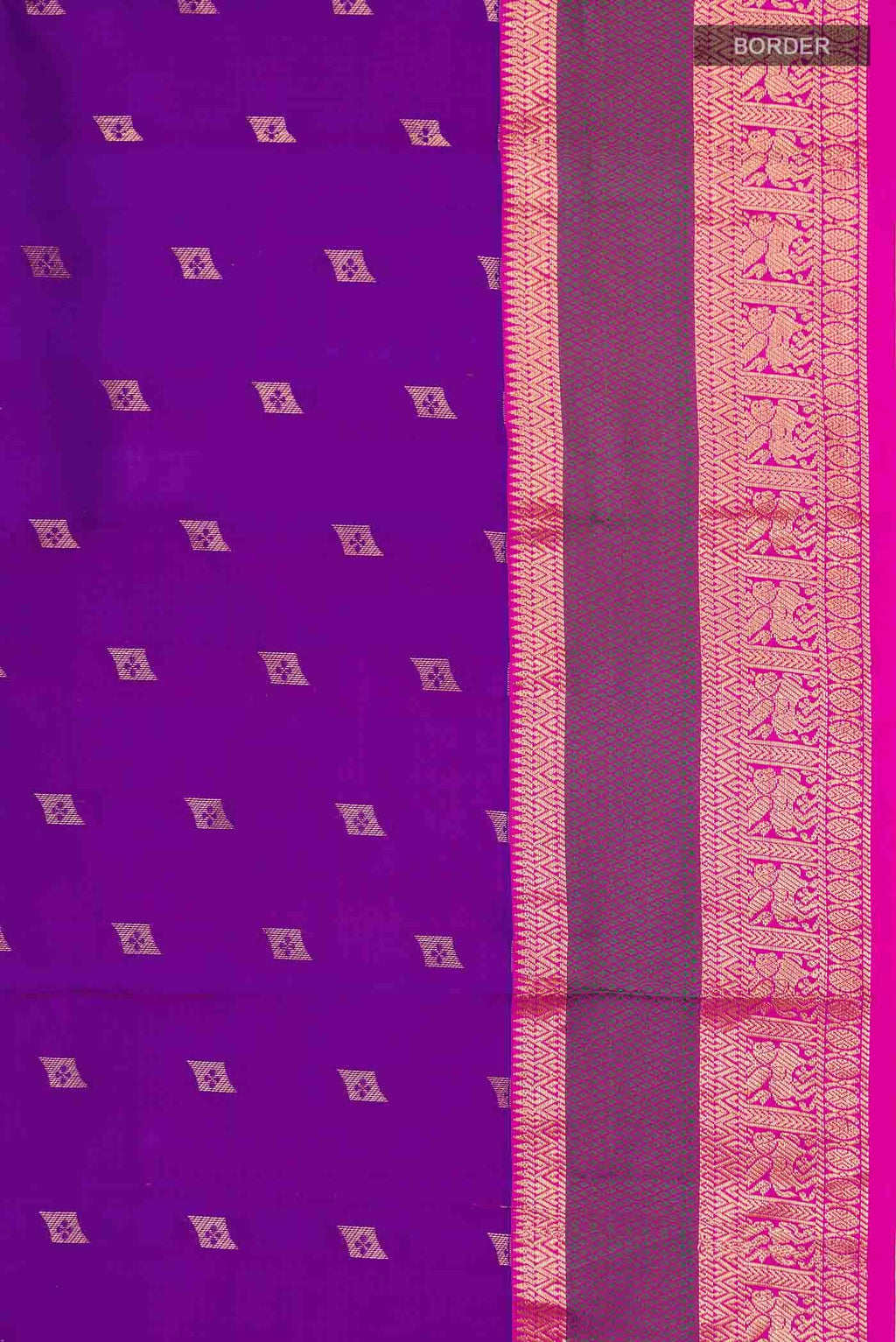 Purple Dual Tone Kanchipuram Silk Saree