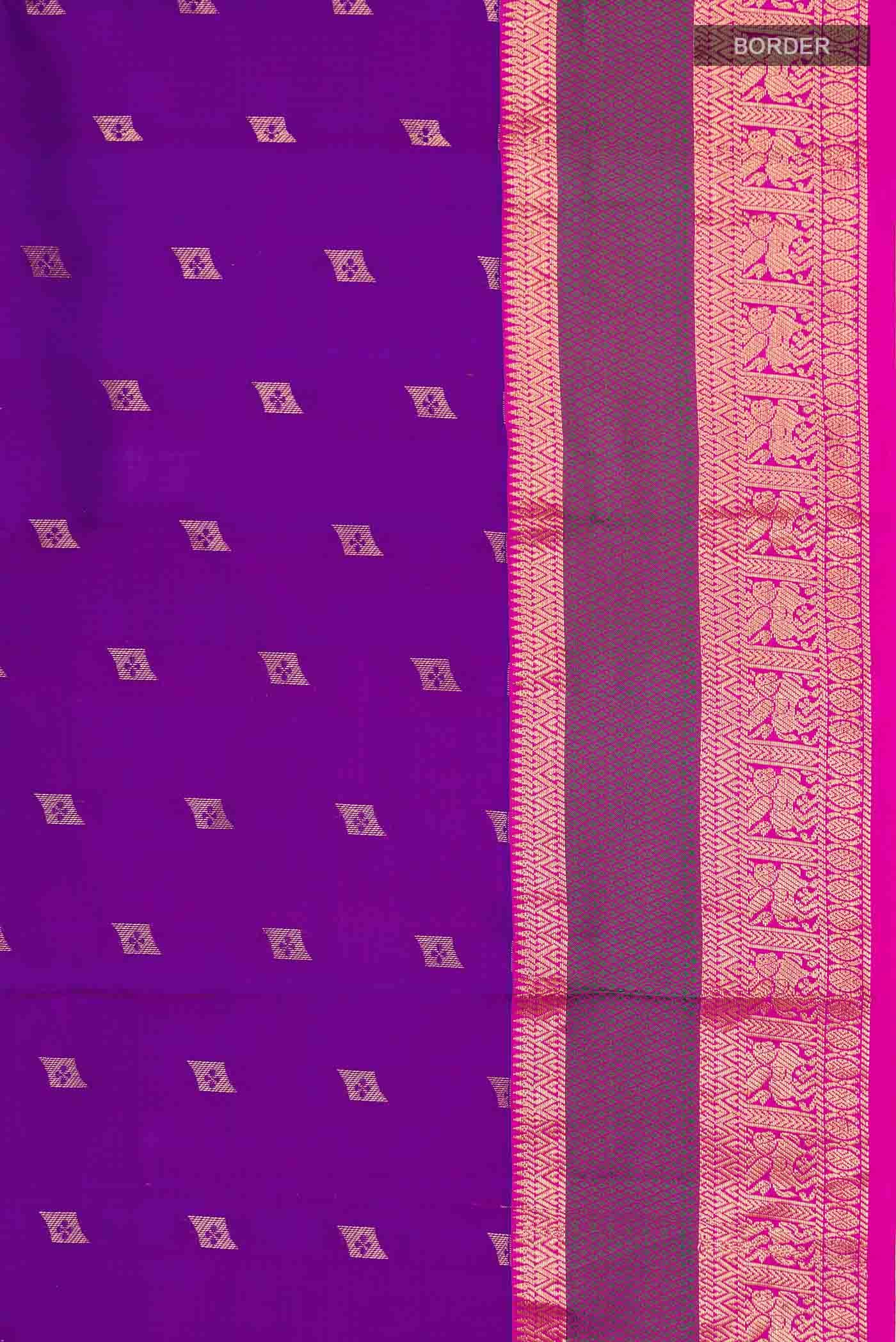 Purple Dual Tone Kanchipuram Silk Saree