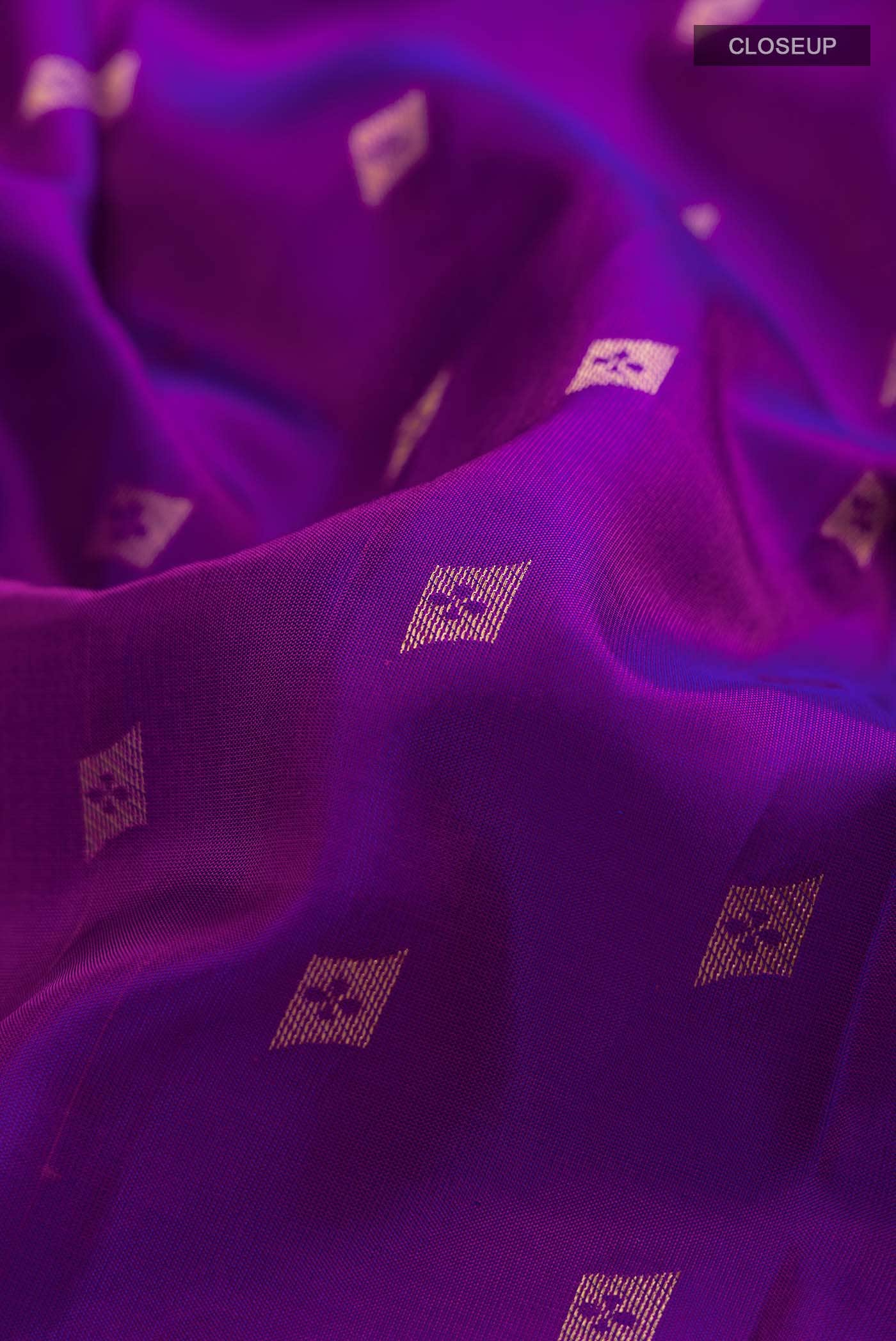 Purple Dual Tone Kanchipuram Silk Saree