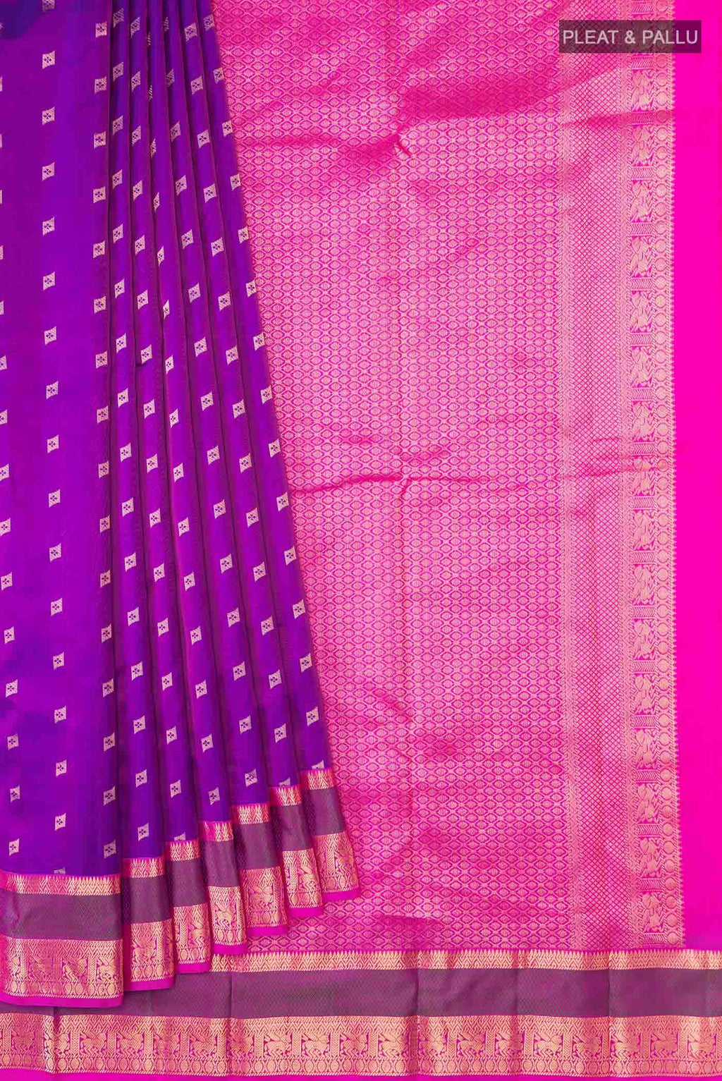 Purple Dual Tone Kanchipuram Silk Saree