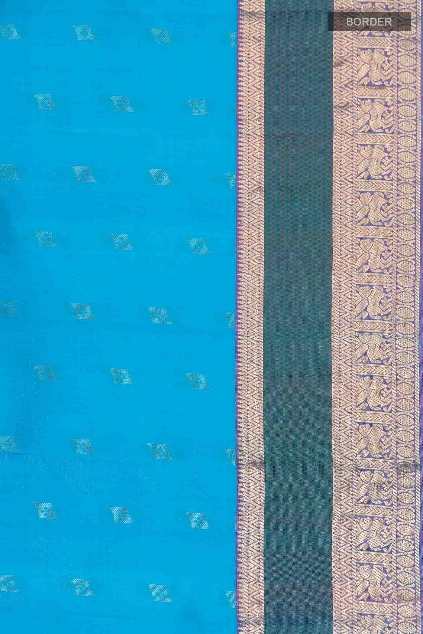 Blue Kanchipuram Silk Saree