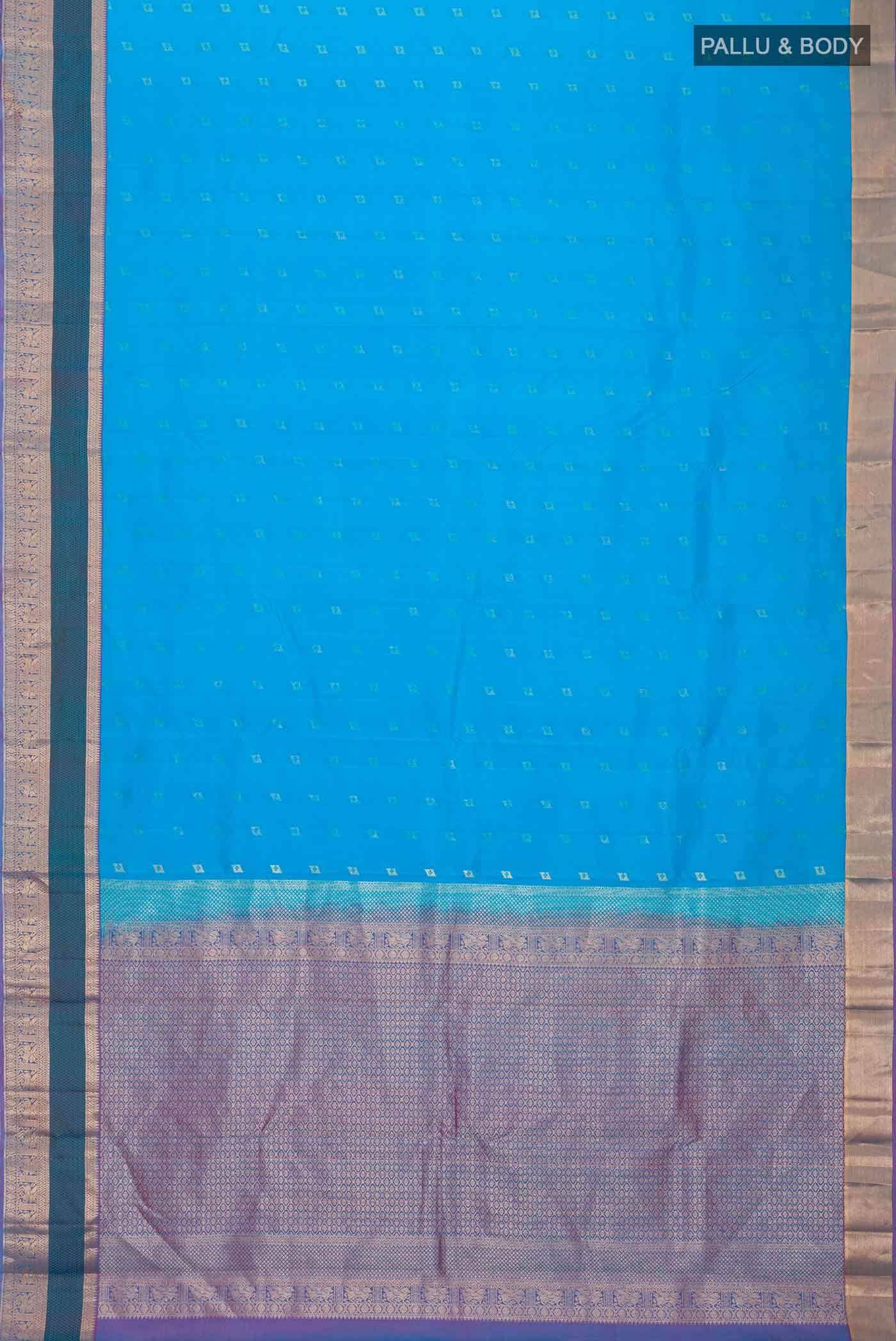 Blue Kanchipuram Silk Saree
