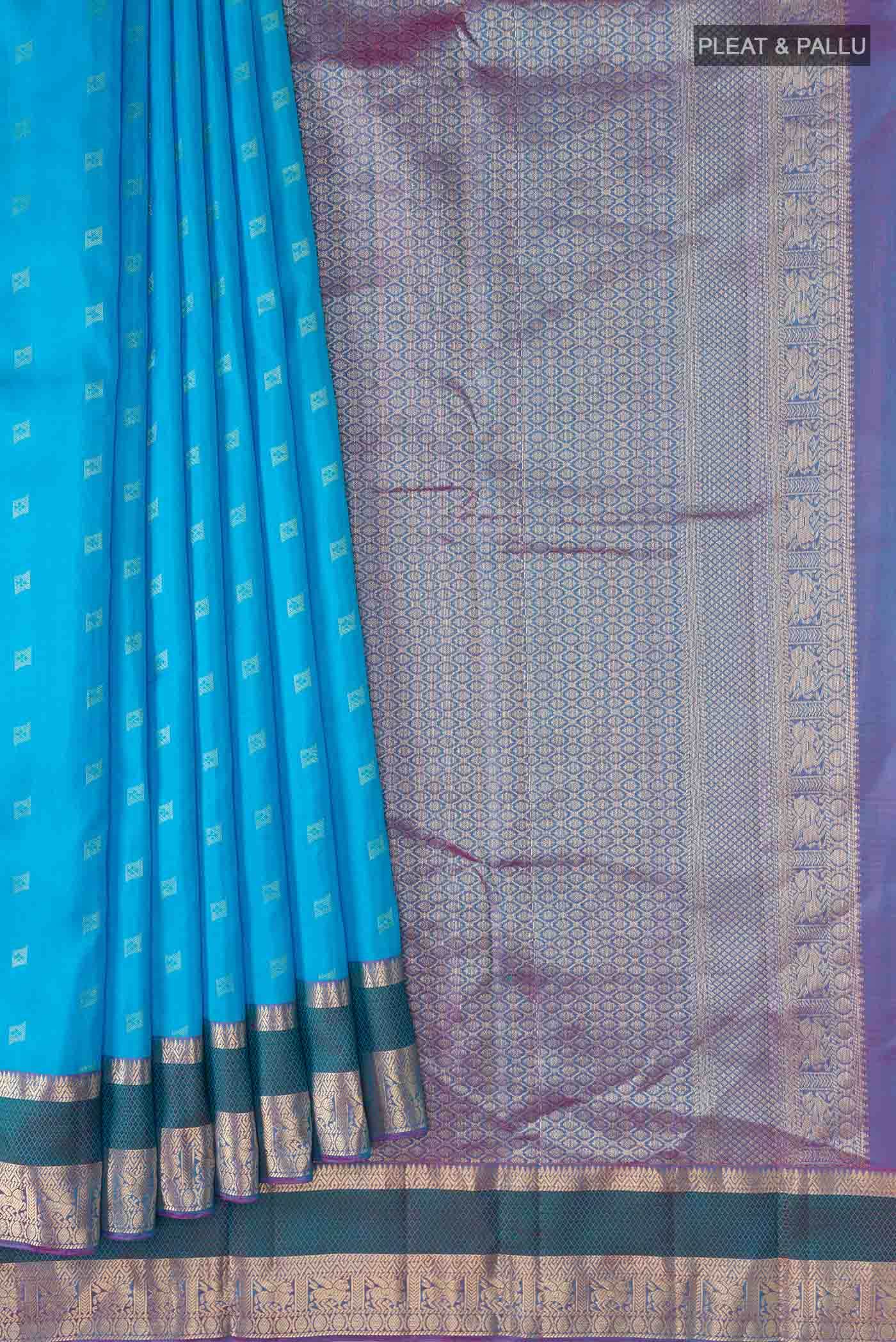 Blue Kanchipuram Silk Saree