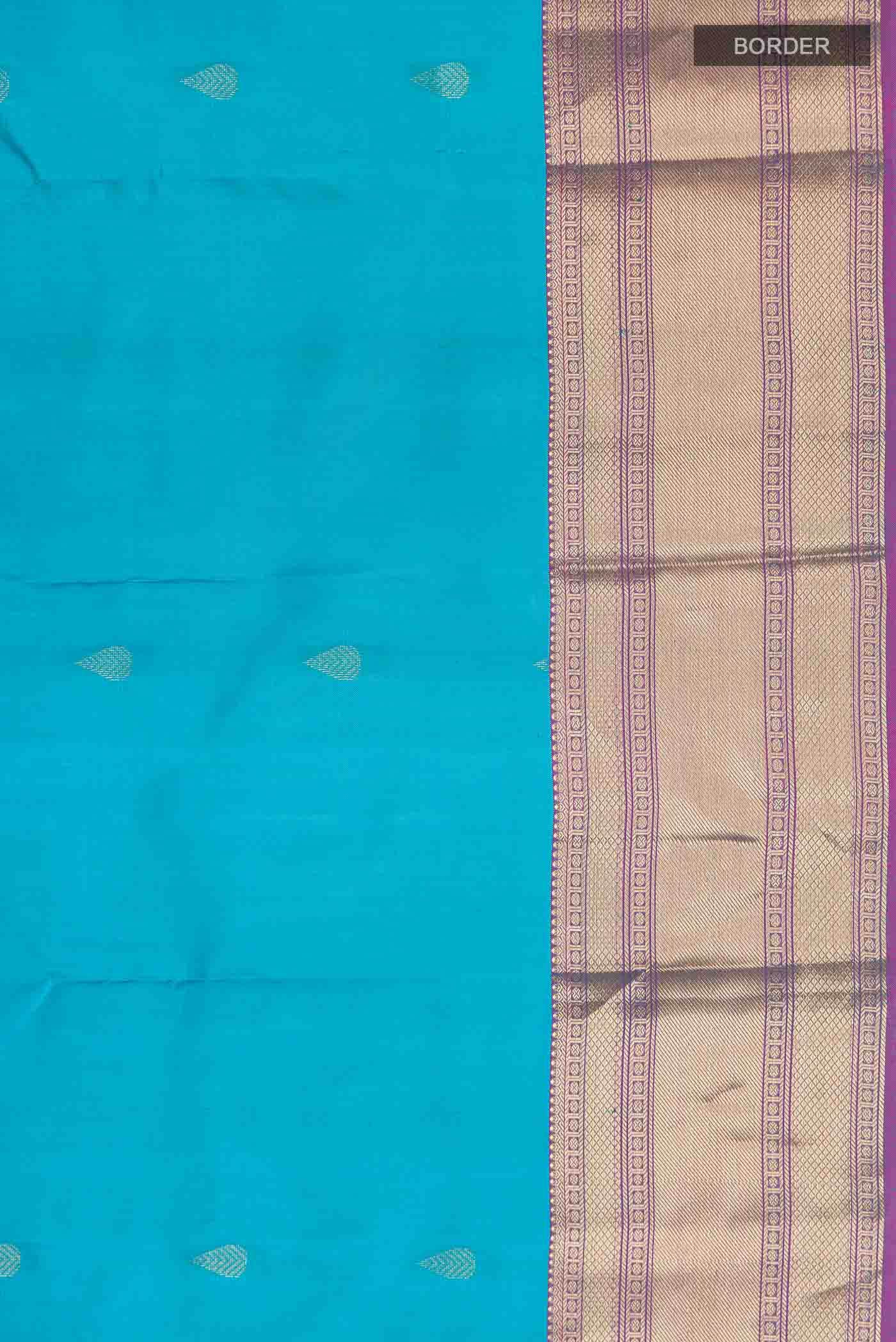 Blue Kanchipuram Silk Saree