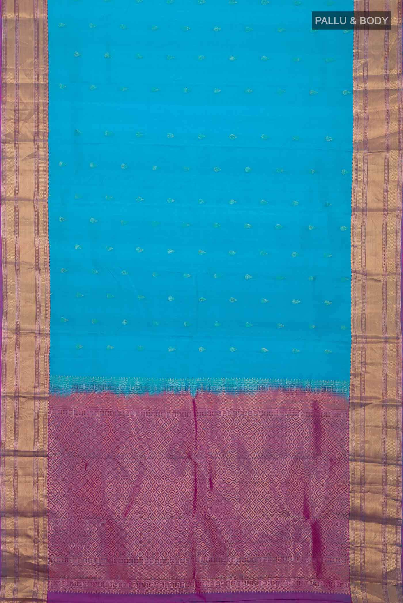 Blue Kanchipuram Silk Saree