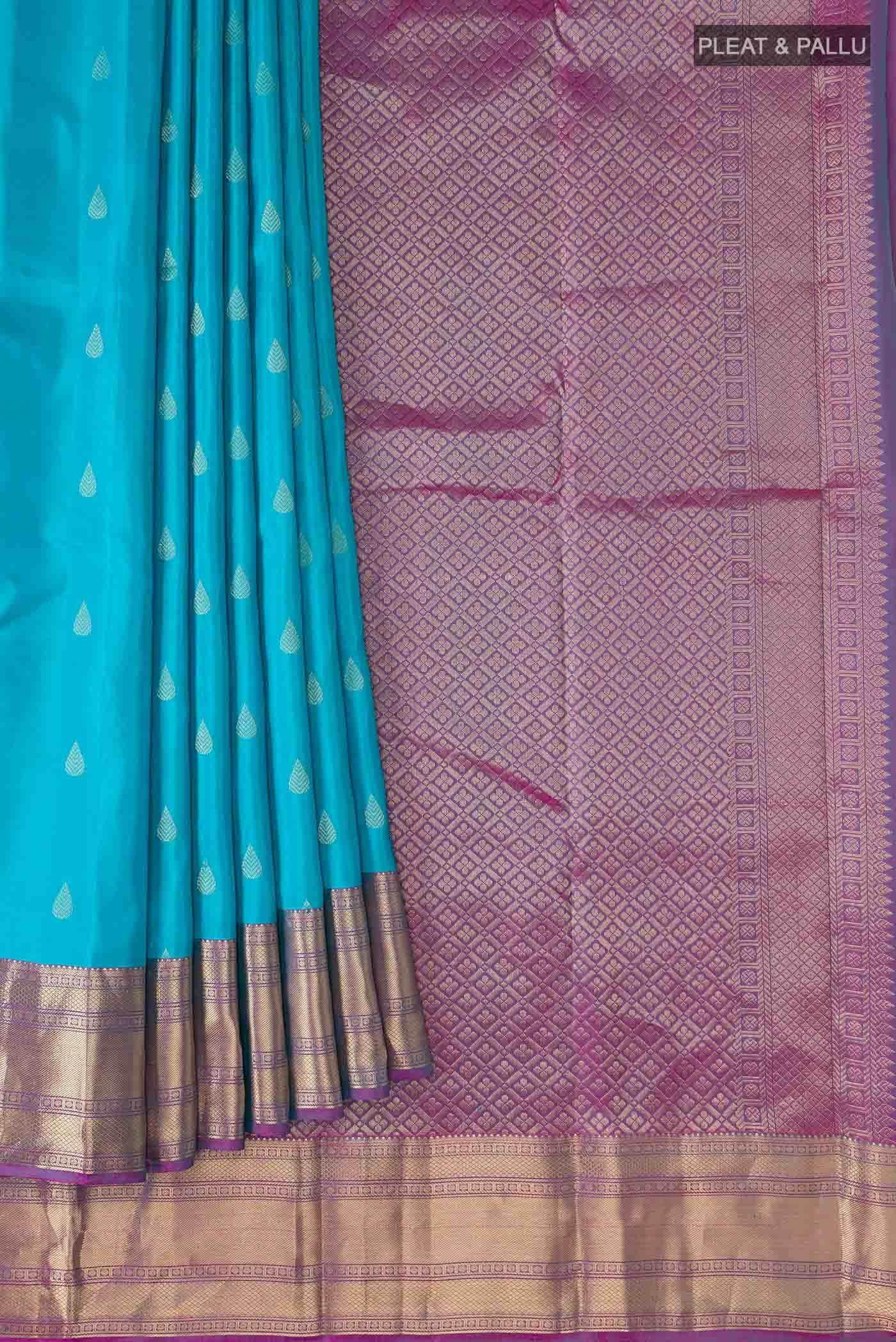 Blue Kanchipuram Silk Saree