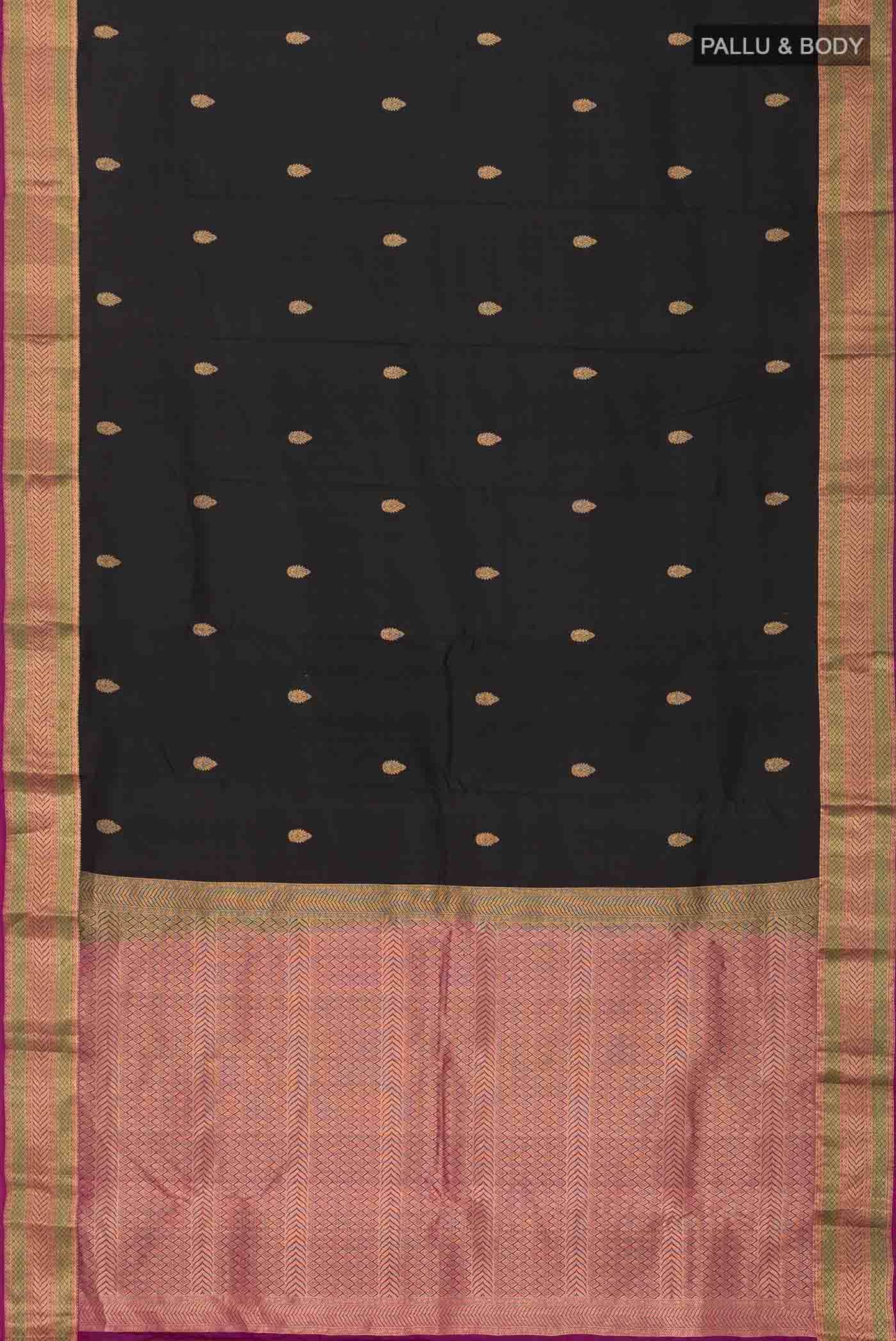 Black Kanchipuram Silk Saree