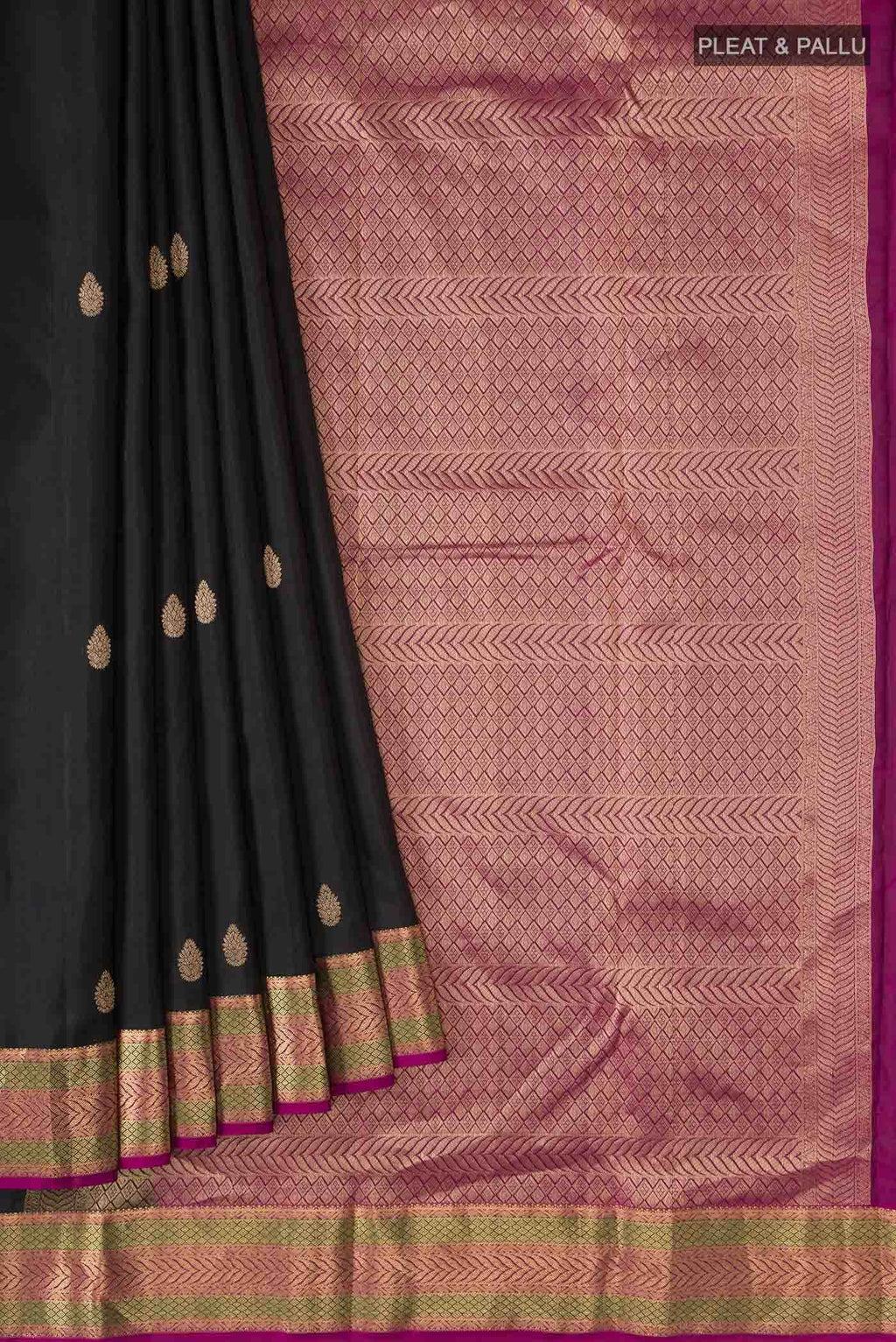Black Kanchipuram Silk Saree