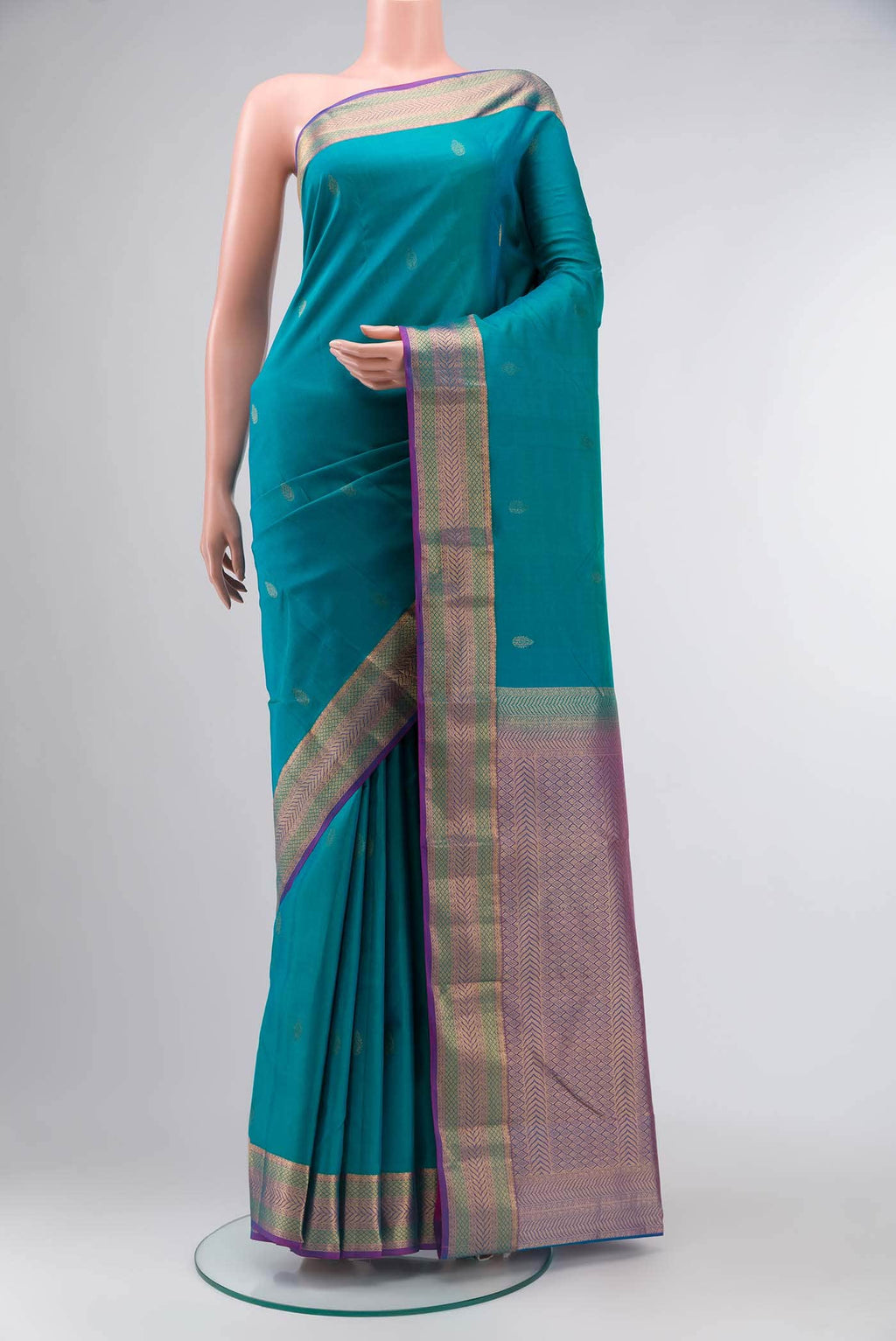 Blue Kanchipuram Silk Saree