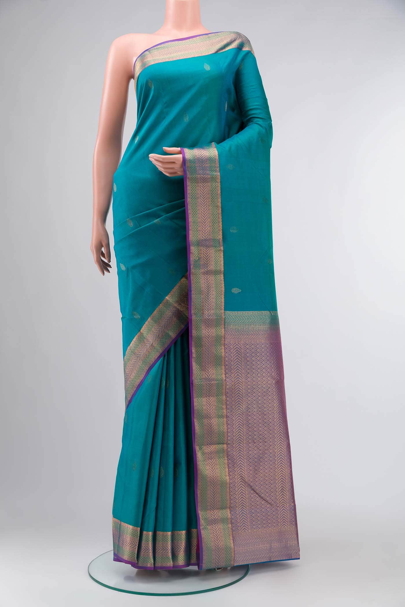 Blue Kanchipuram Silk Saree