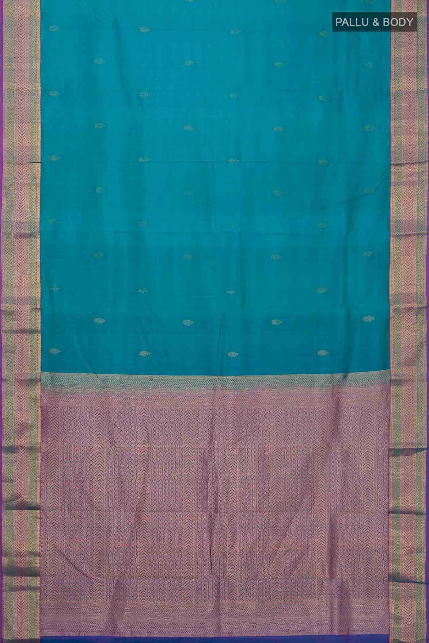 Blue Kanchipuram Silk Saree