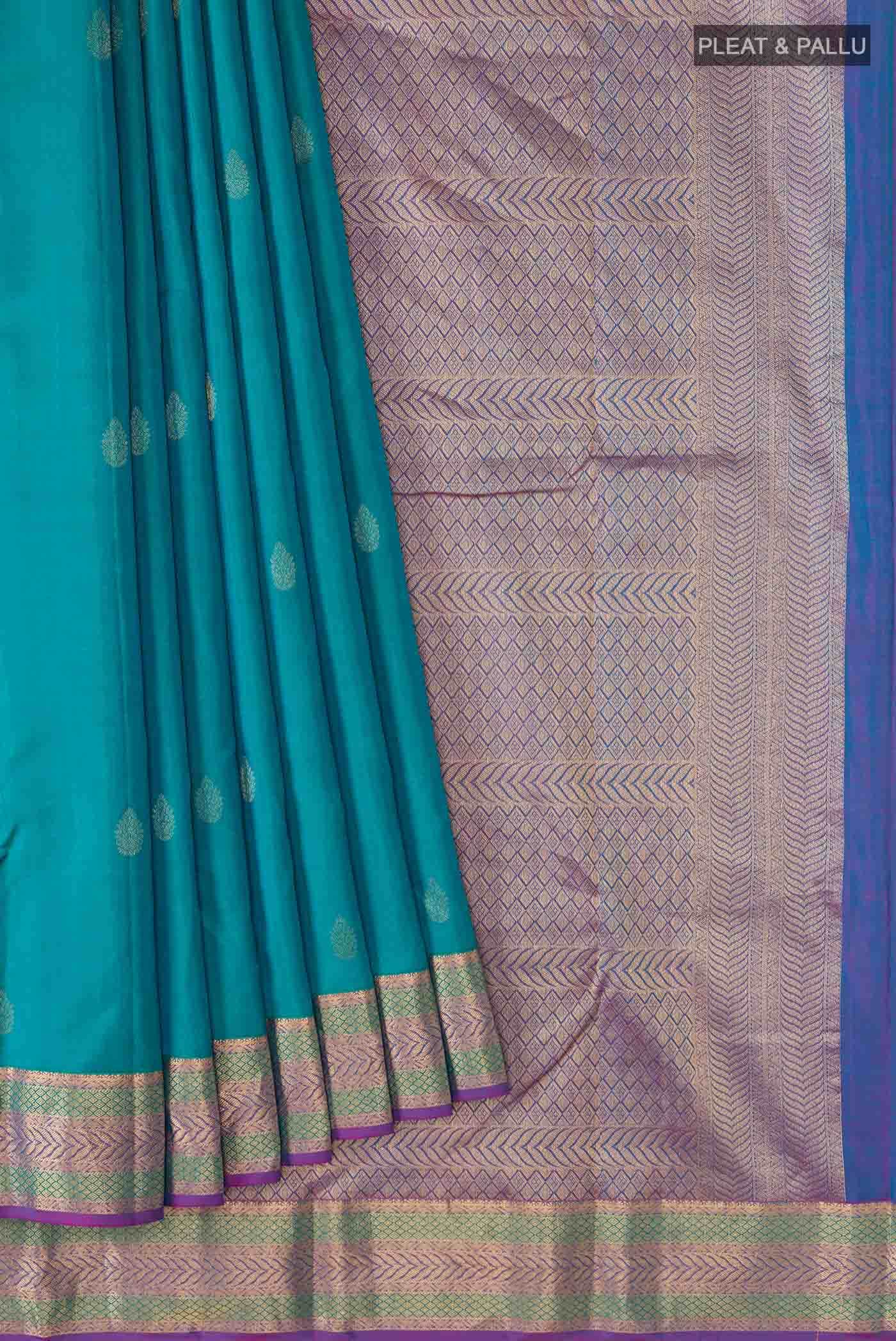 Blue Kanchipuram Silk Saree