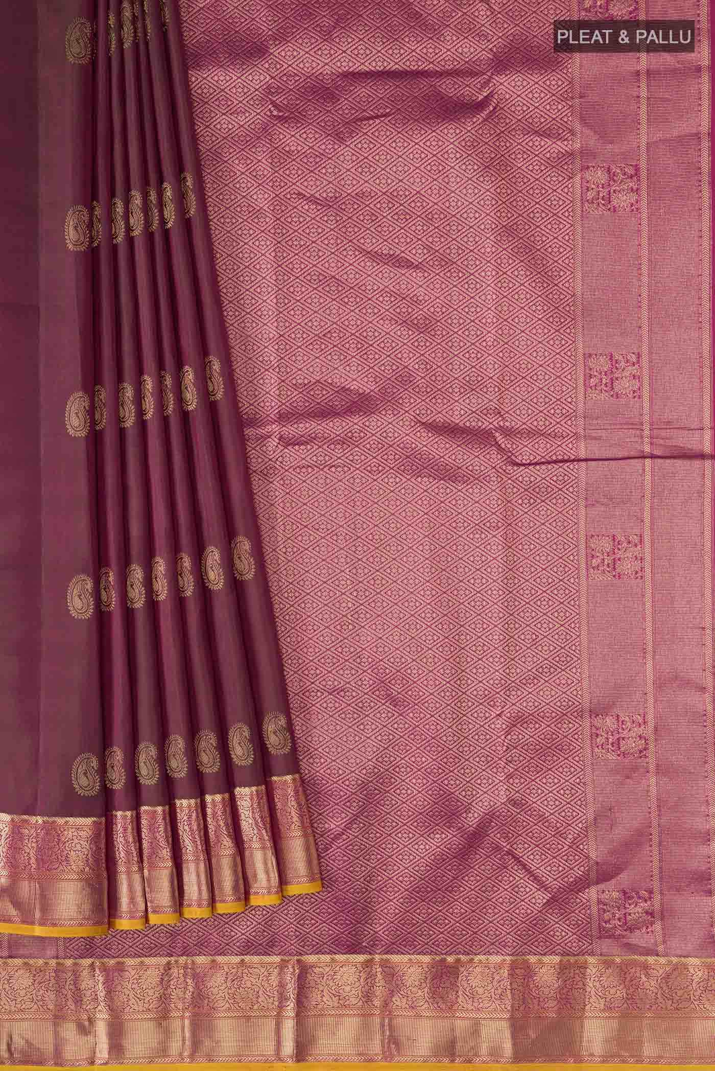 Green with Pink Dual Tone Kanchipuram Silk Saree