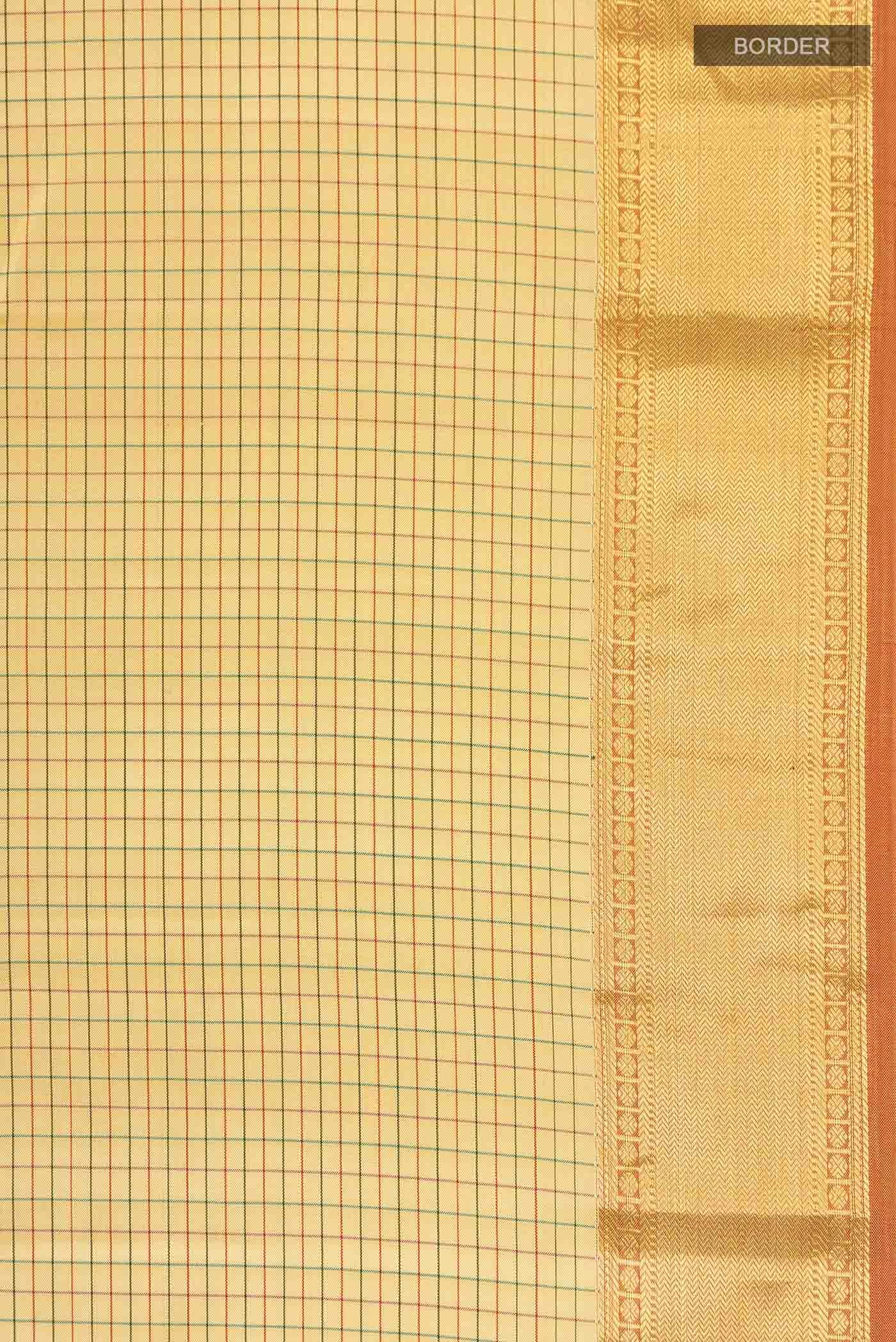 Sandal Kanchipuram Silk Saree
