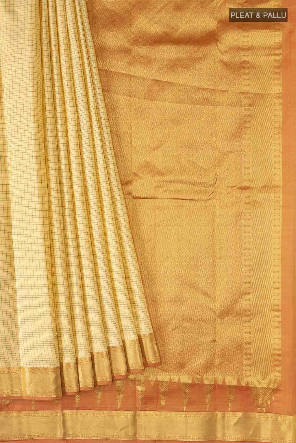 Sandal Kanchipuram Silk Saree