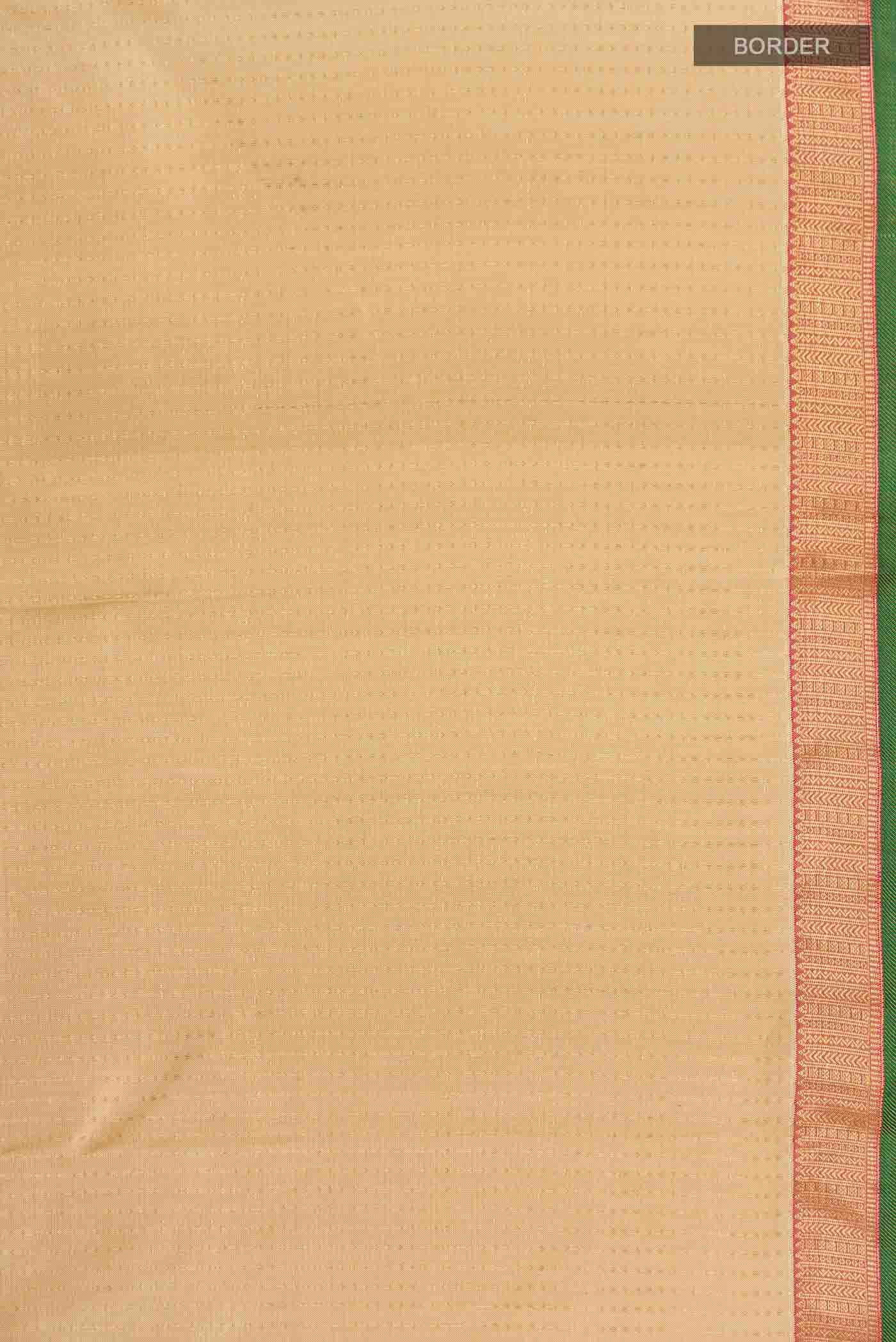 Beige Kanchipuram Silk Saree