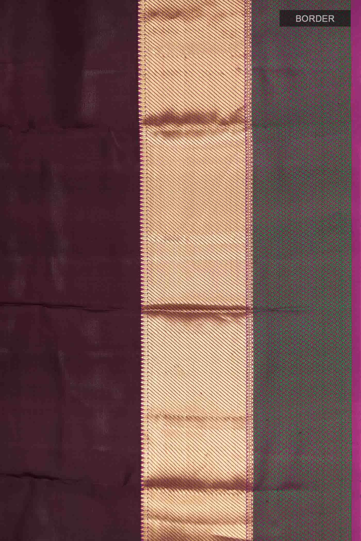 Brown Kanchipuram Silk Saree