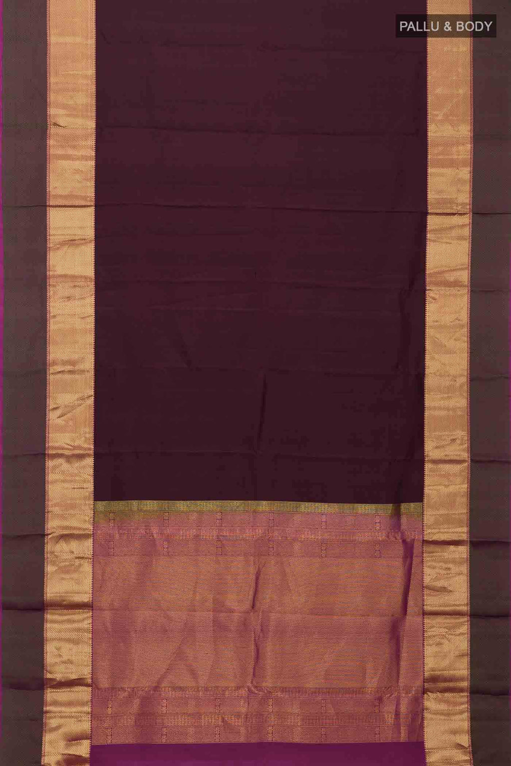 Brown Kanchipuram Silk Saree