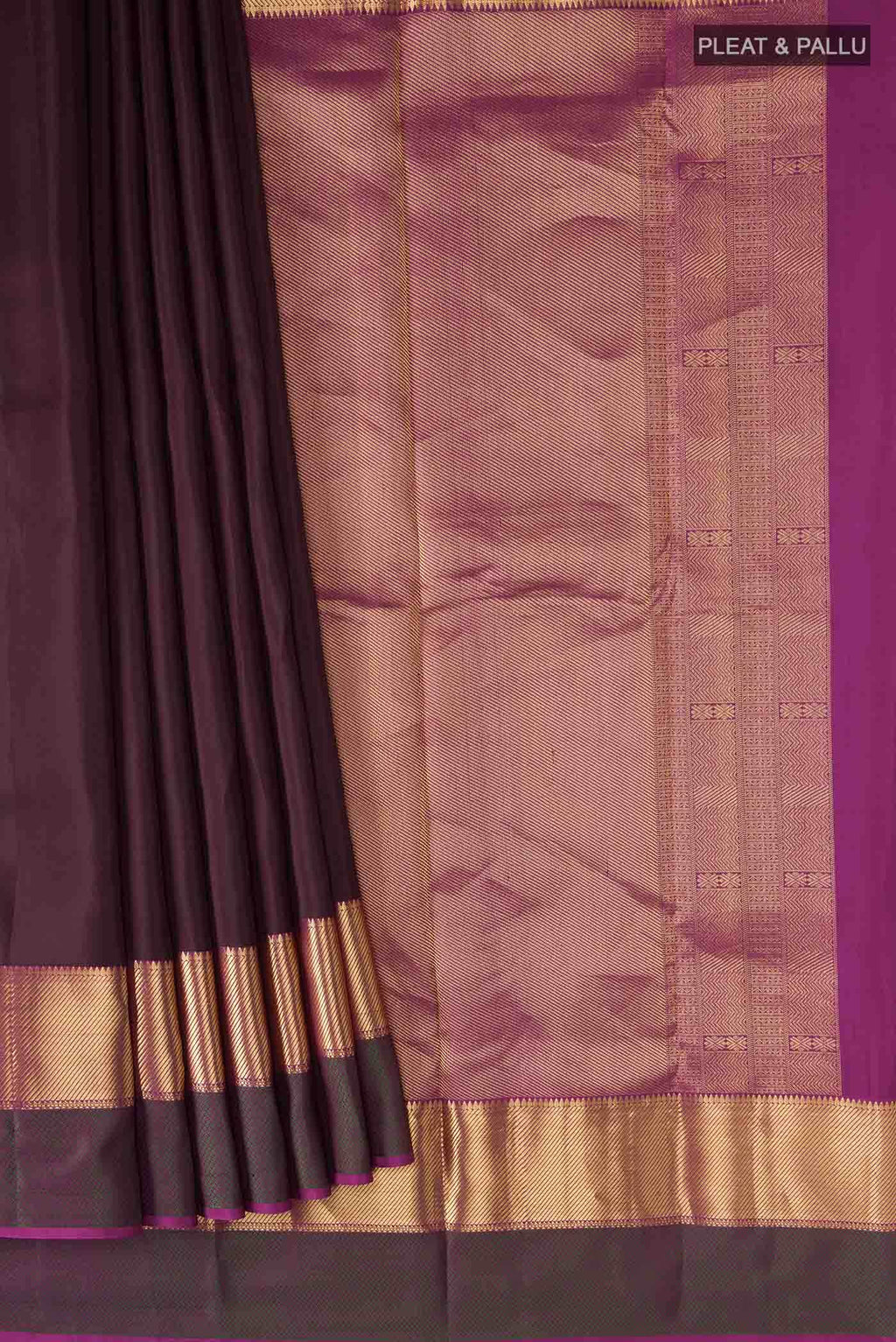 Brown Kanchipuram Silk Saree