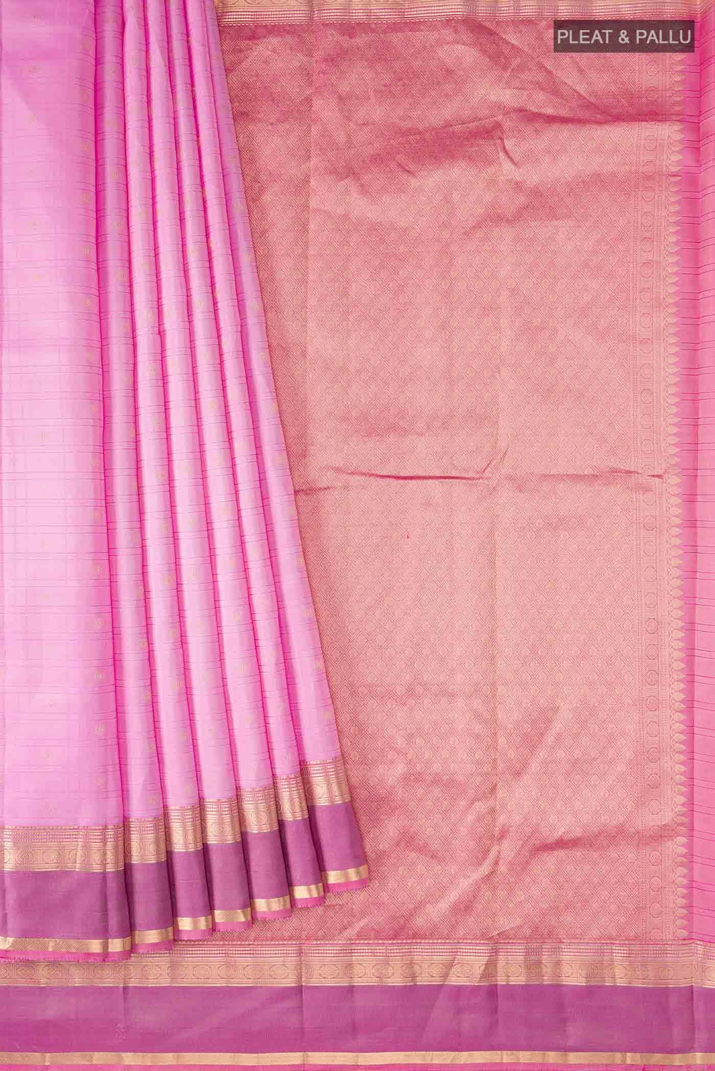 Pink Kanchipuram Silk Saree