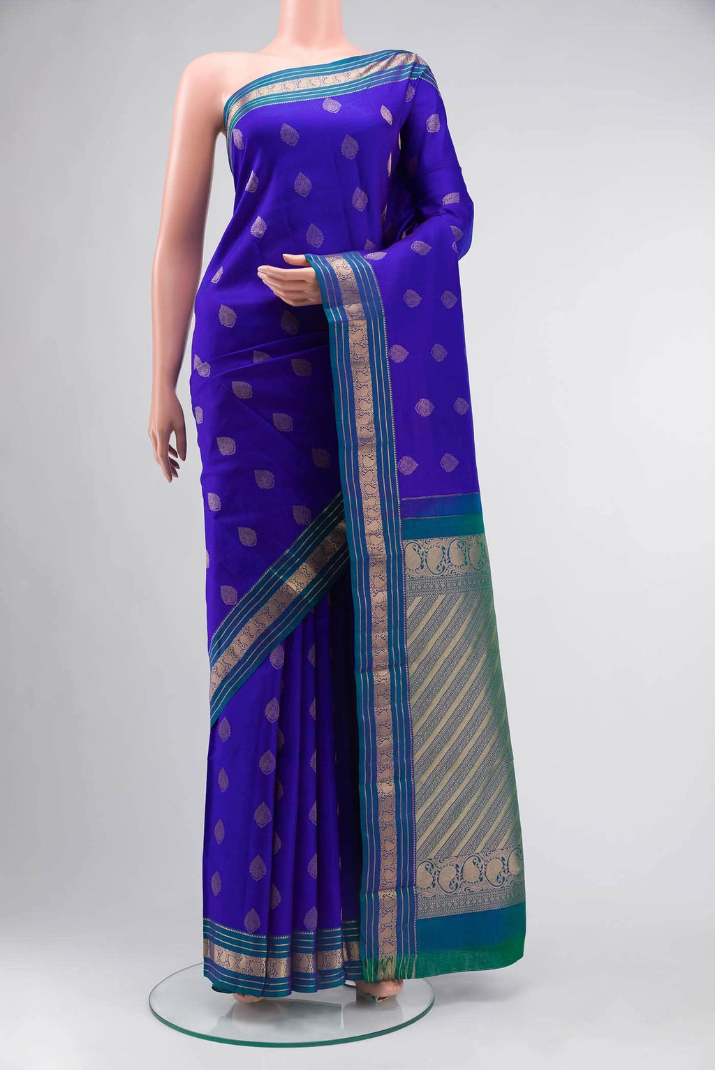 Blue Kanchipuram Silk Saree