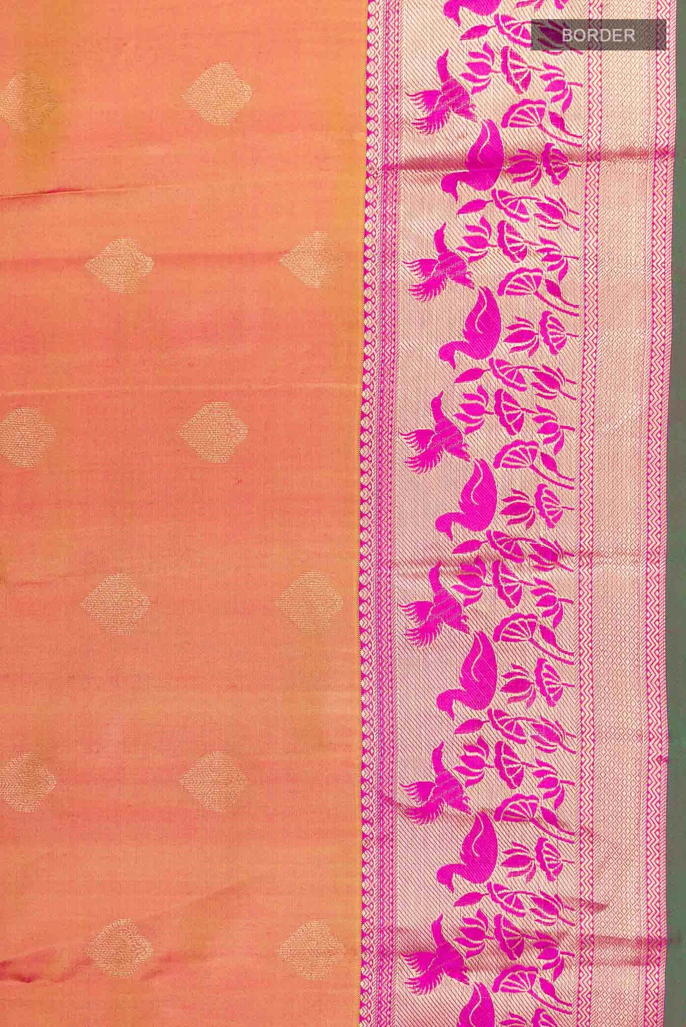 Pink Dual Tone Kanchipuram Silk Saree