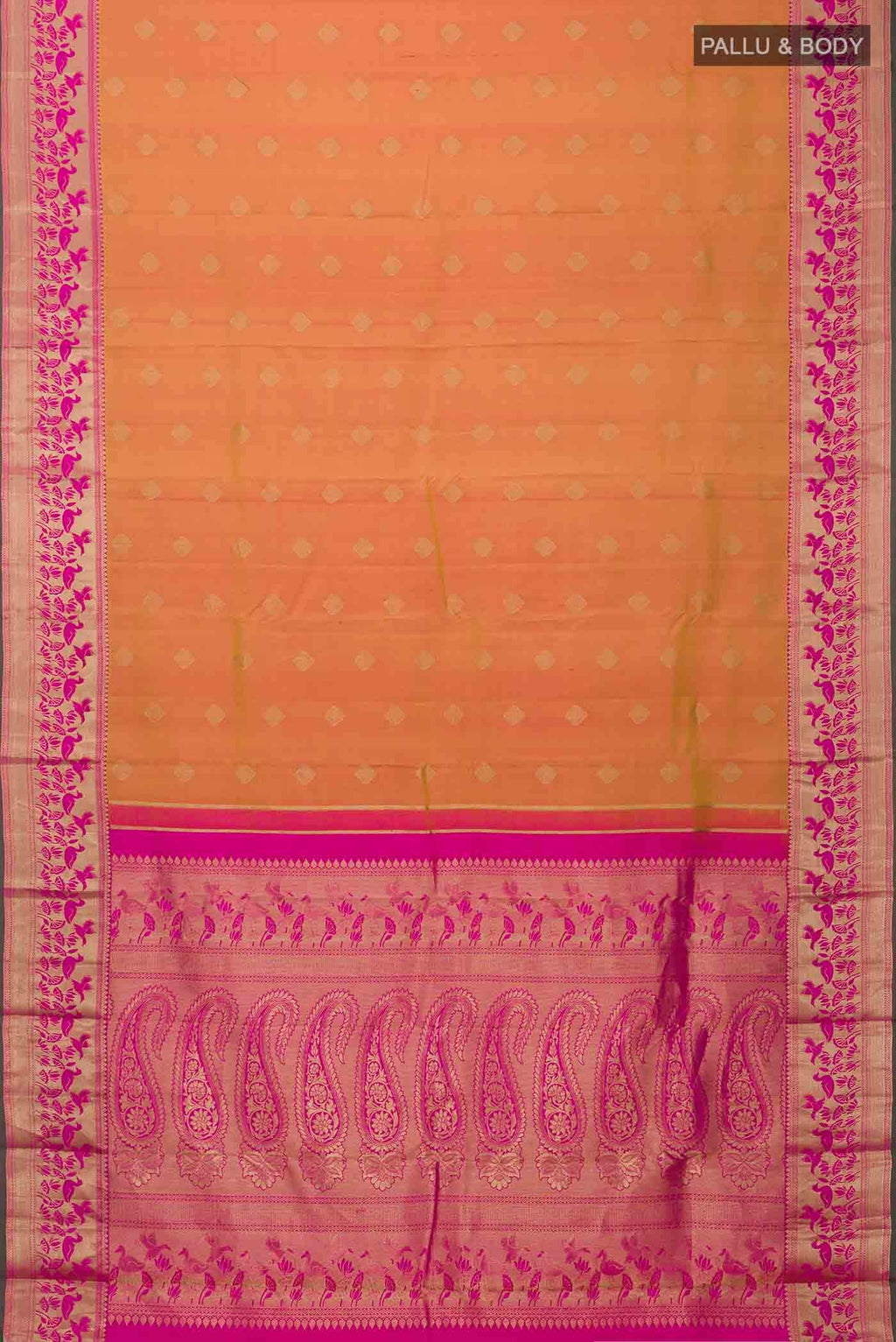 Pink Dual Tone Kanchipuram Silk Saree