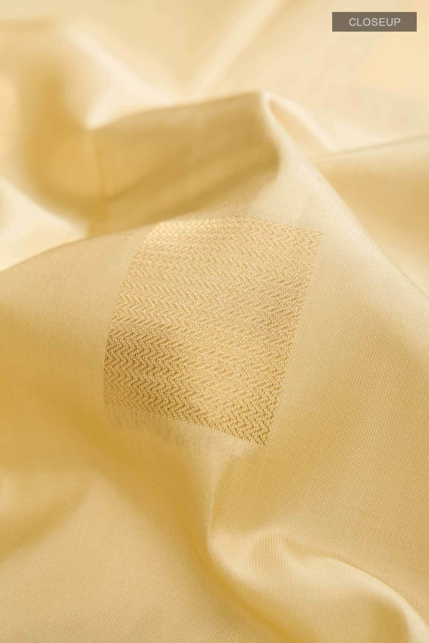 Beige Kanchipuram Silk Saree