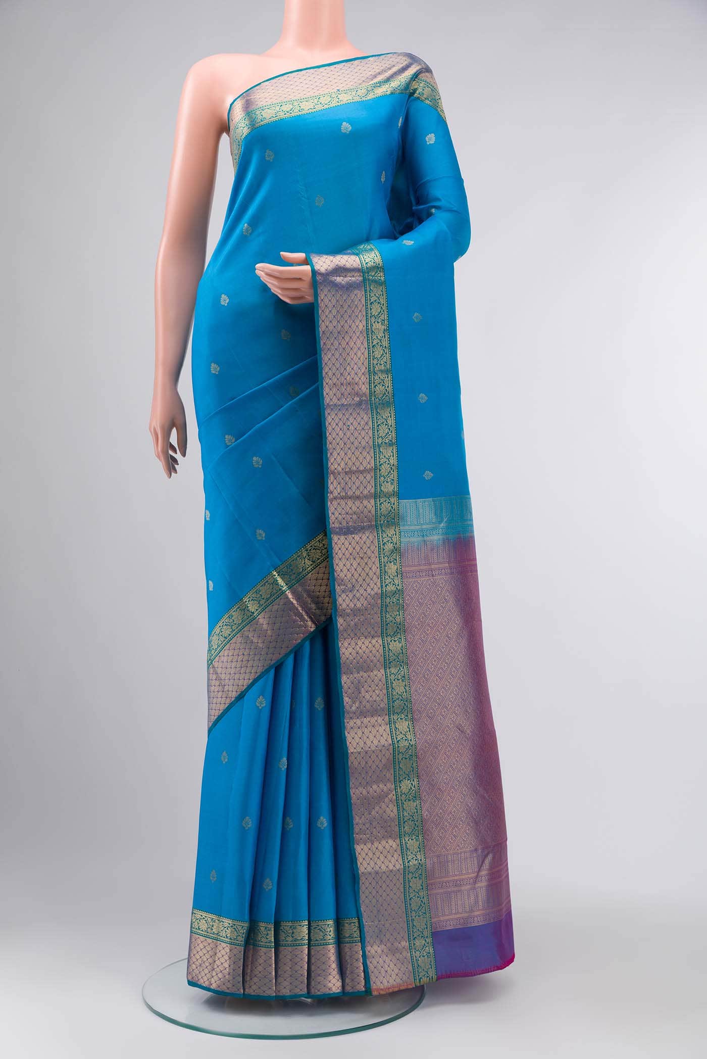 Blue Kanchipuram Silk Saree