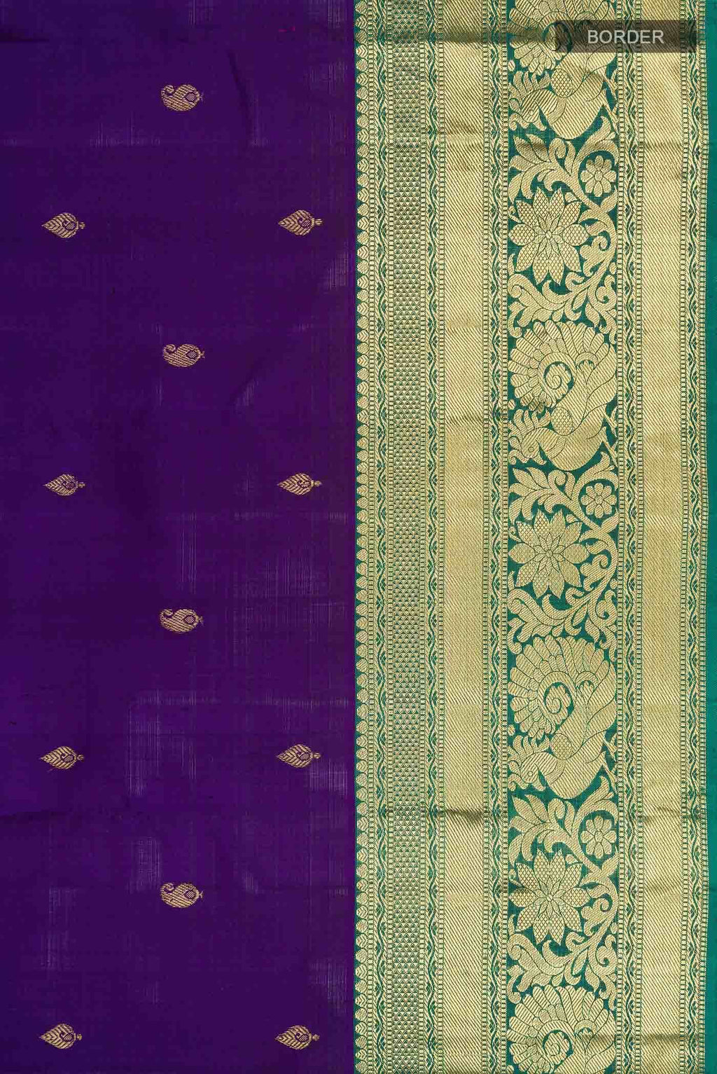 Purple Kanchipuram Silk Saree
