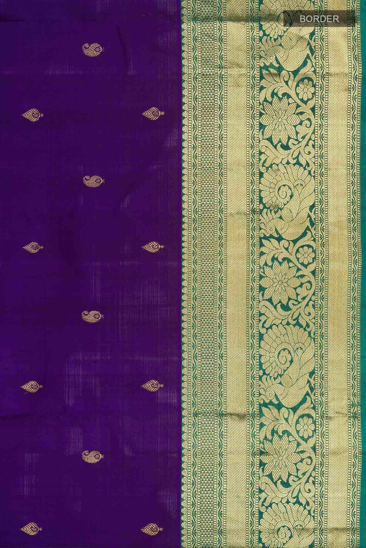 Purple Kanchipuram Silk Saree