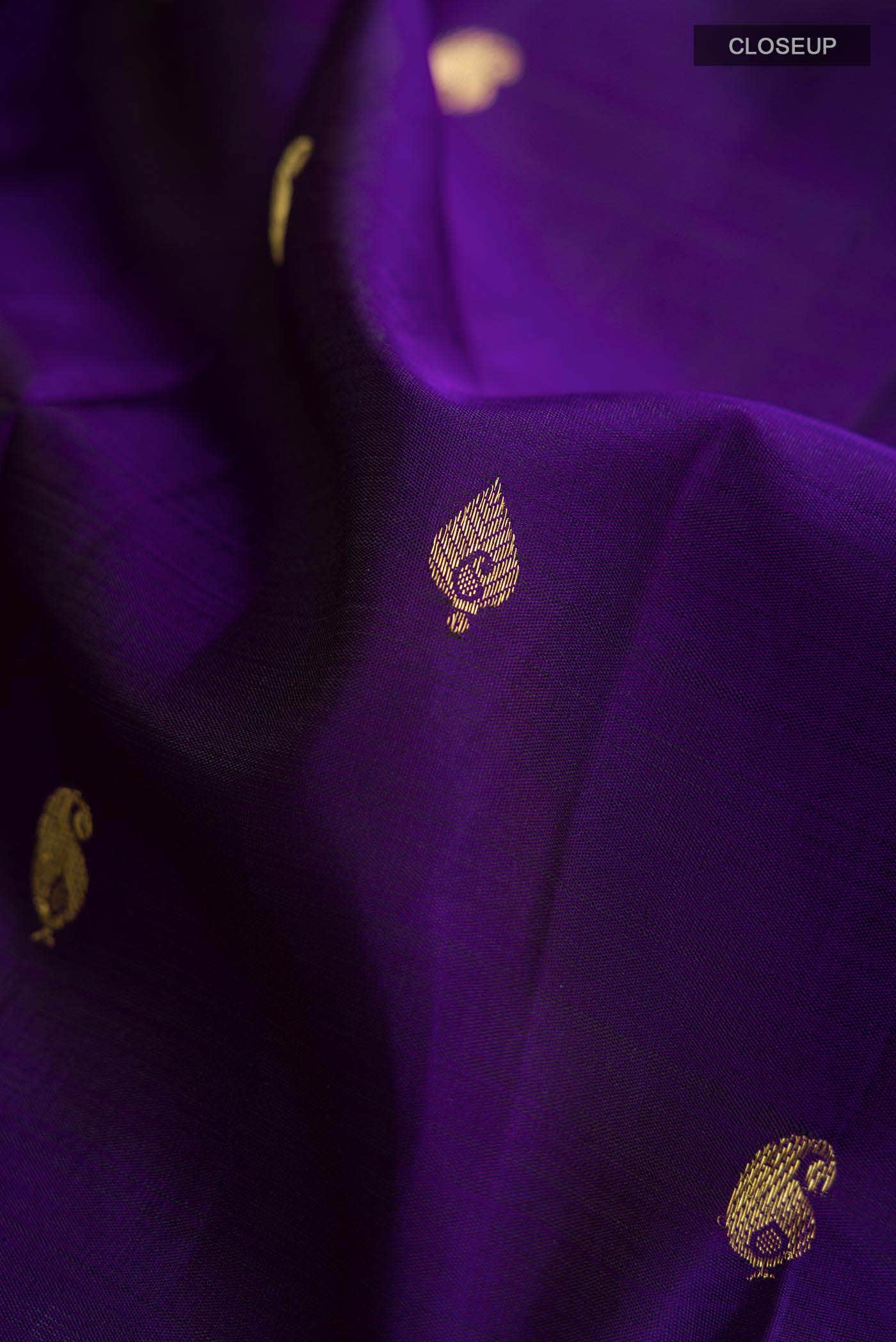 Purple Kanchipuram Silk Saree