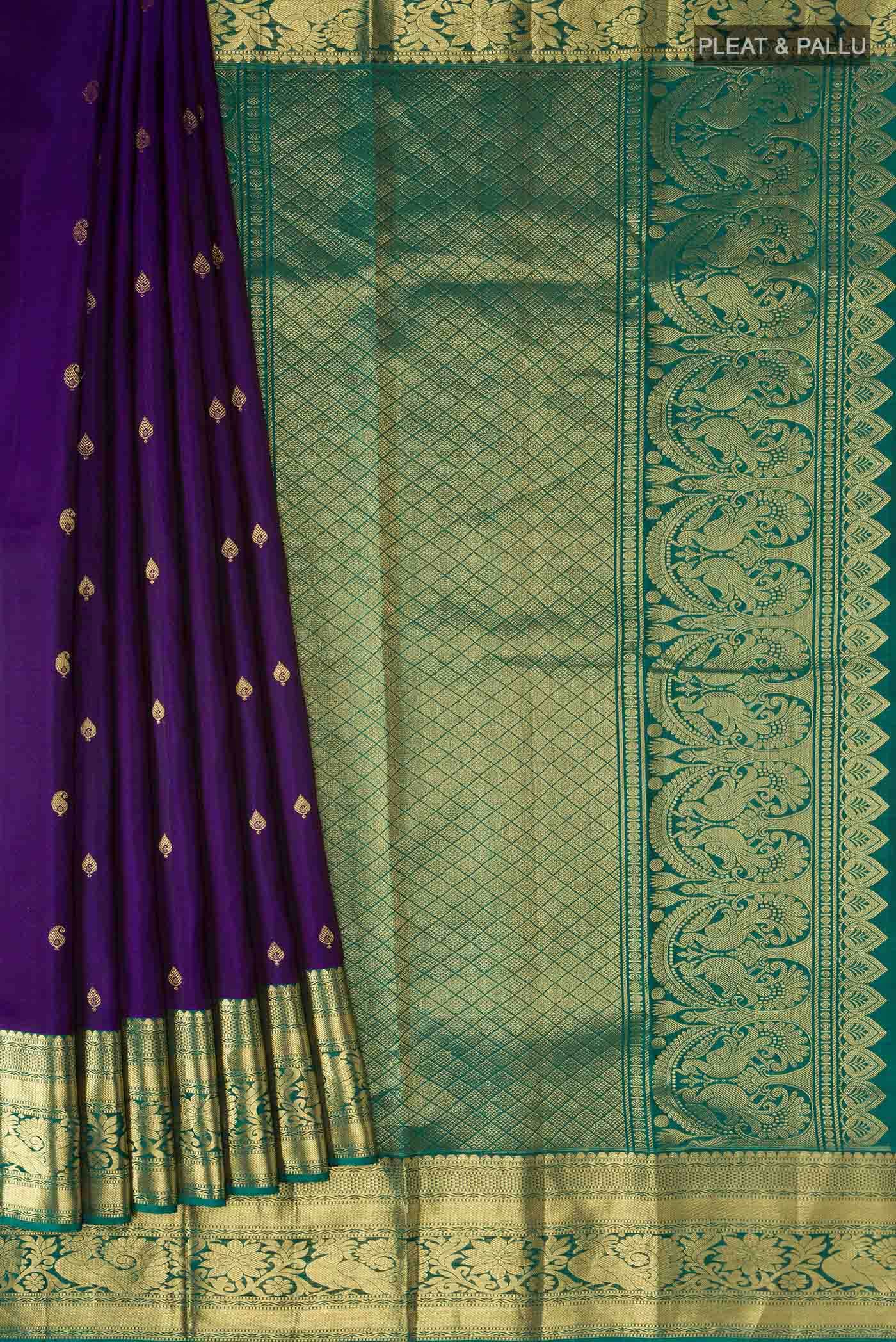 Purple Kanchipuram Silk Saree