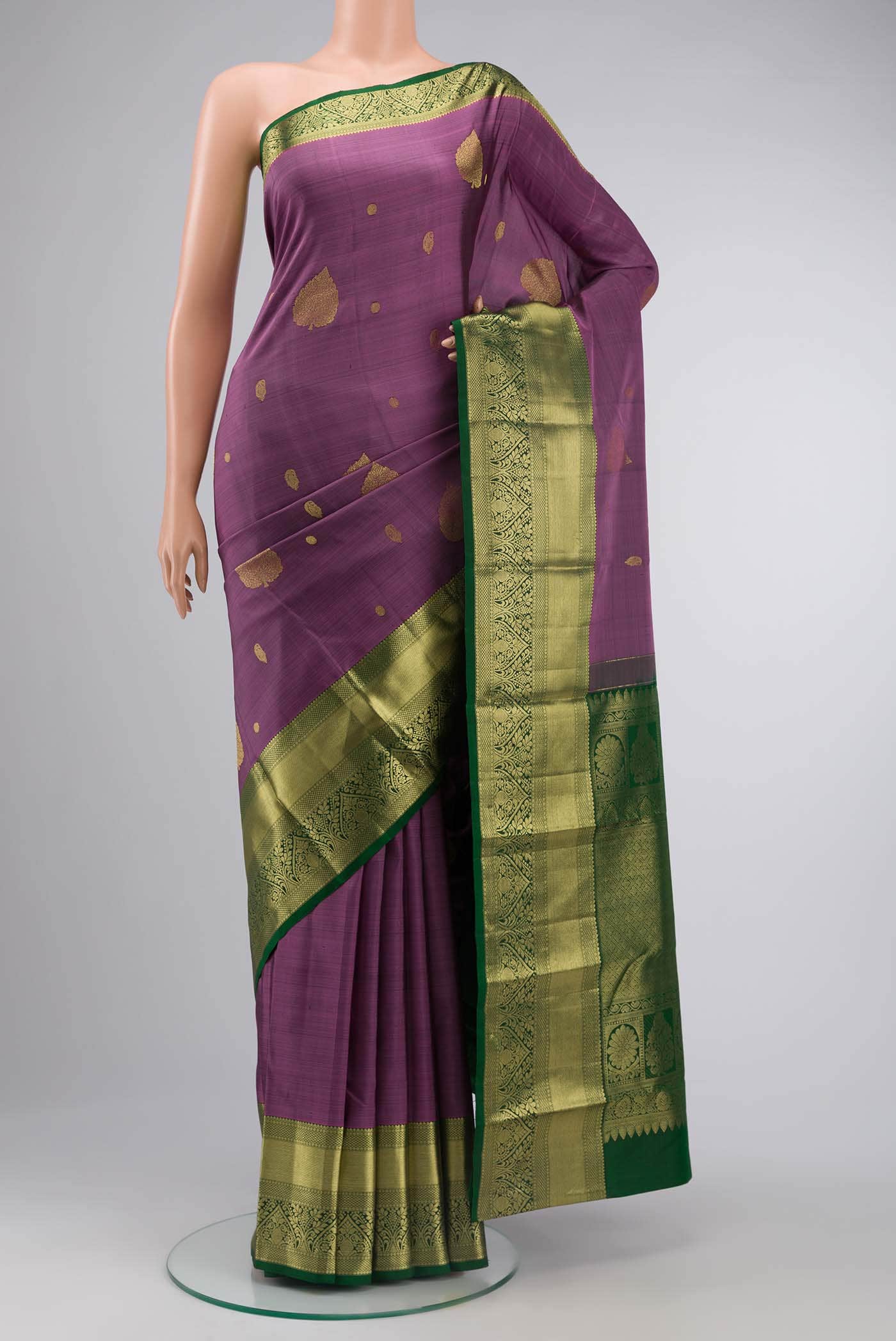 Mauve Kanchipuram Silk Saree