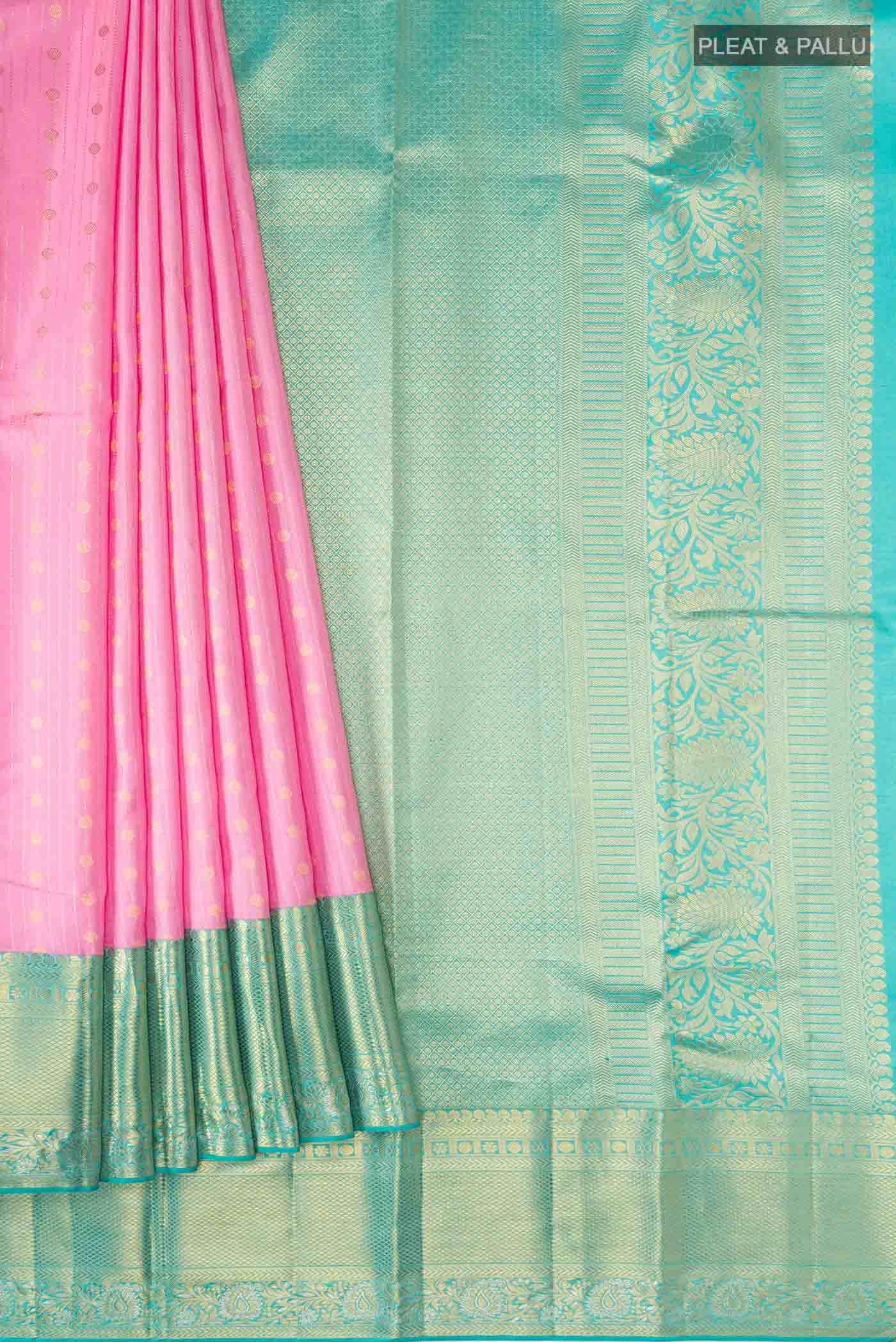Pink Kanchipuram Silk Saree